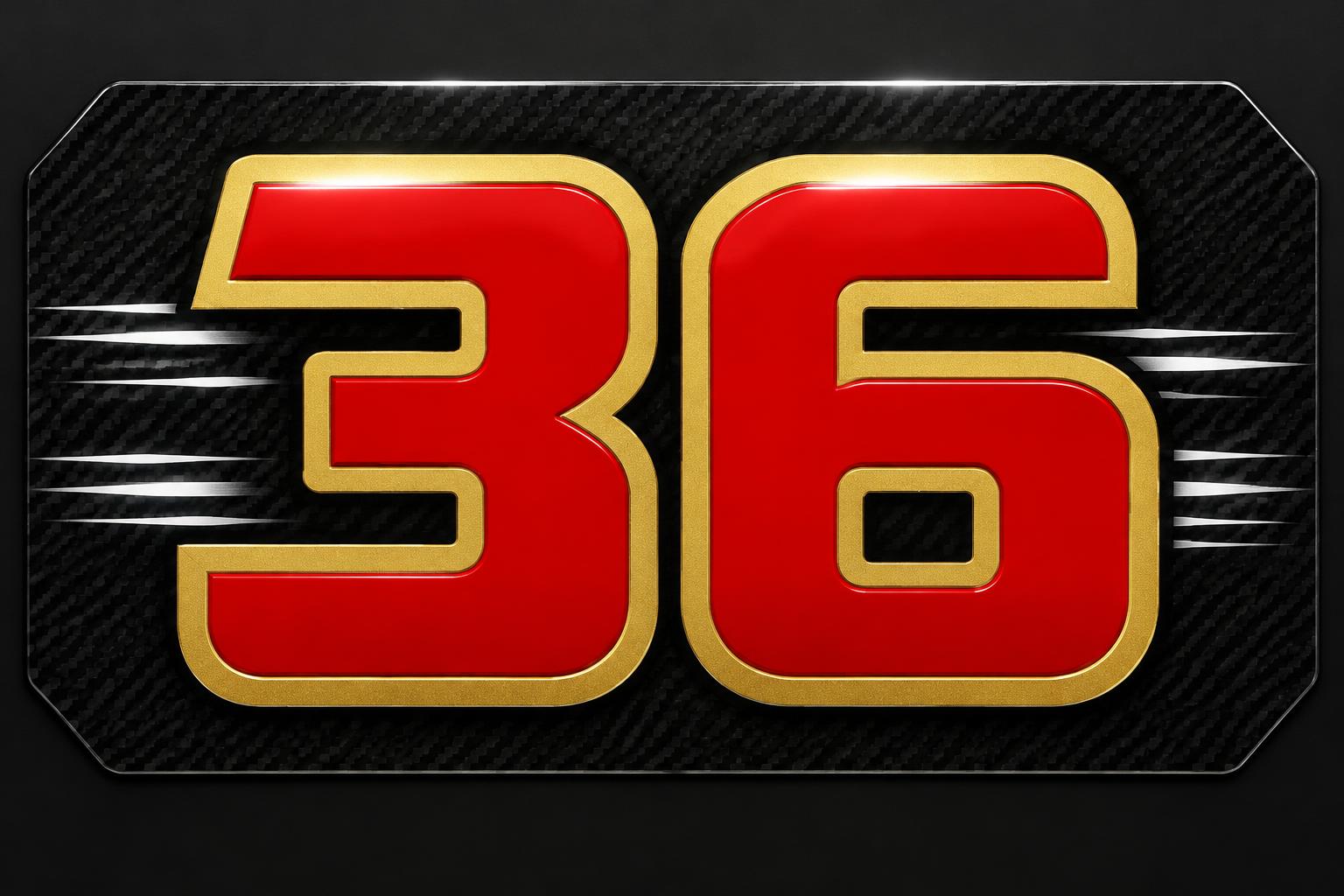 "36" — Racing | AI Text Effect Generator