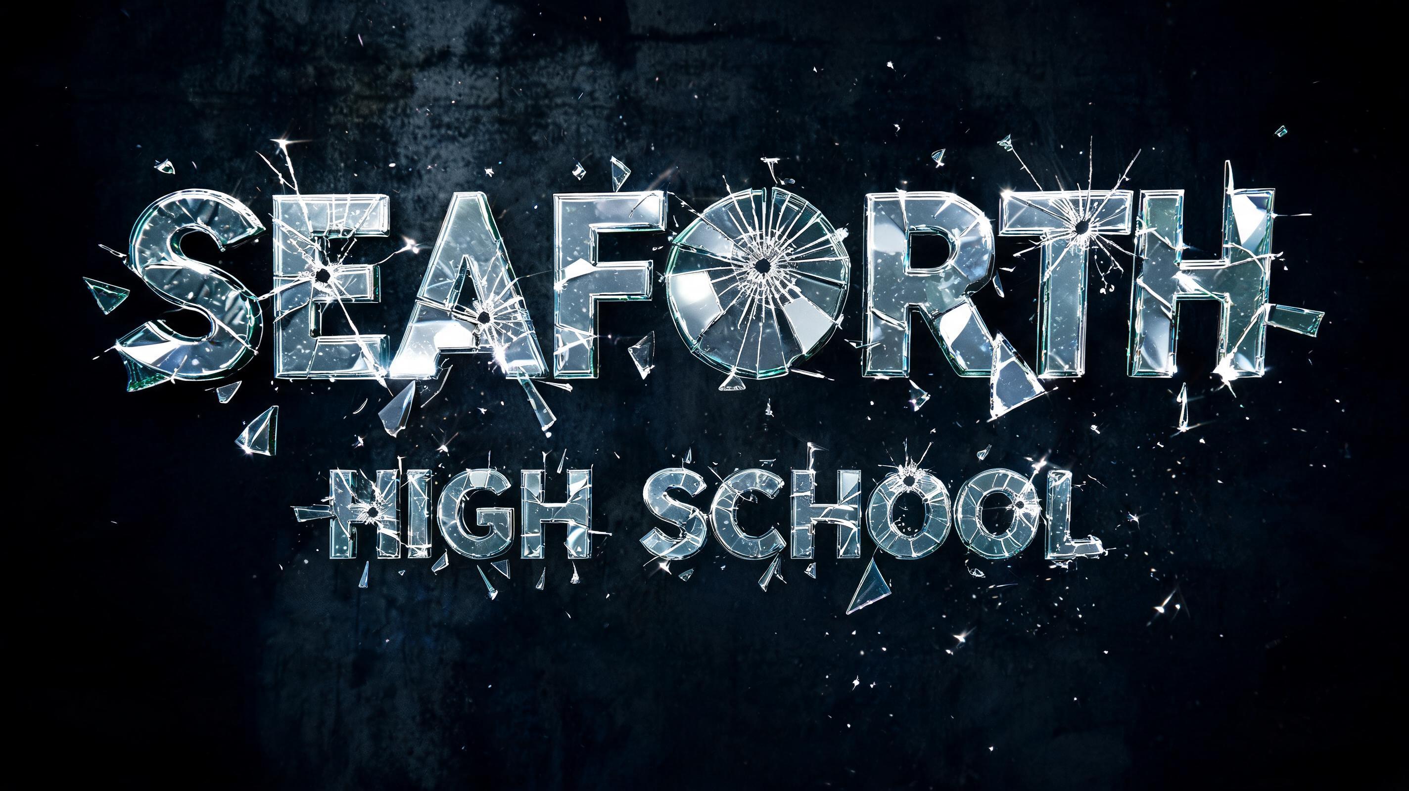 "Seaforth High School" — Glass Broken | AI Text Effect Generator