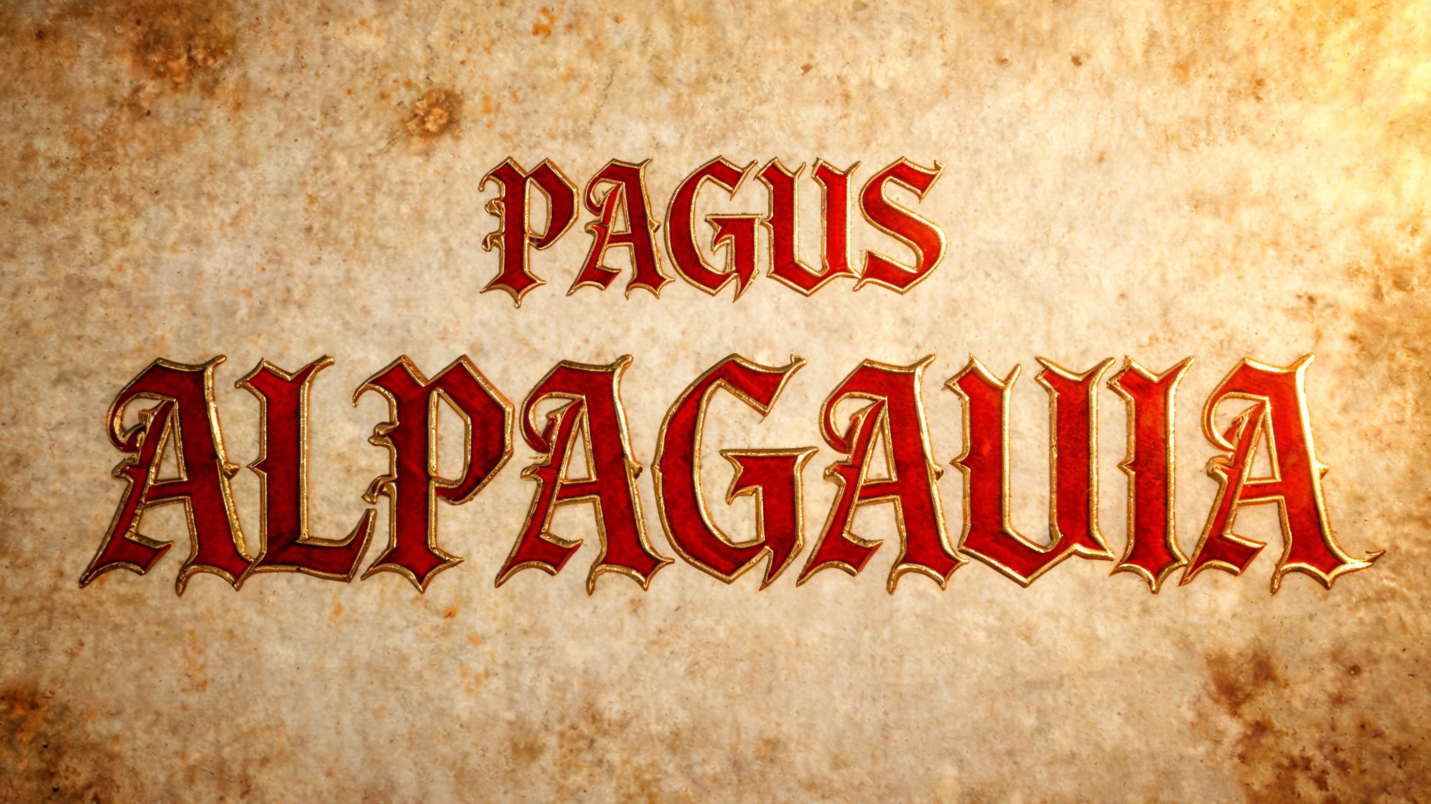 "PAGUS ALPAGAUIA" — Medieval | AI Text Effect Generator