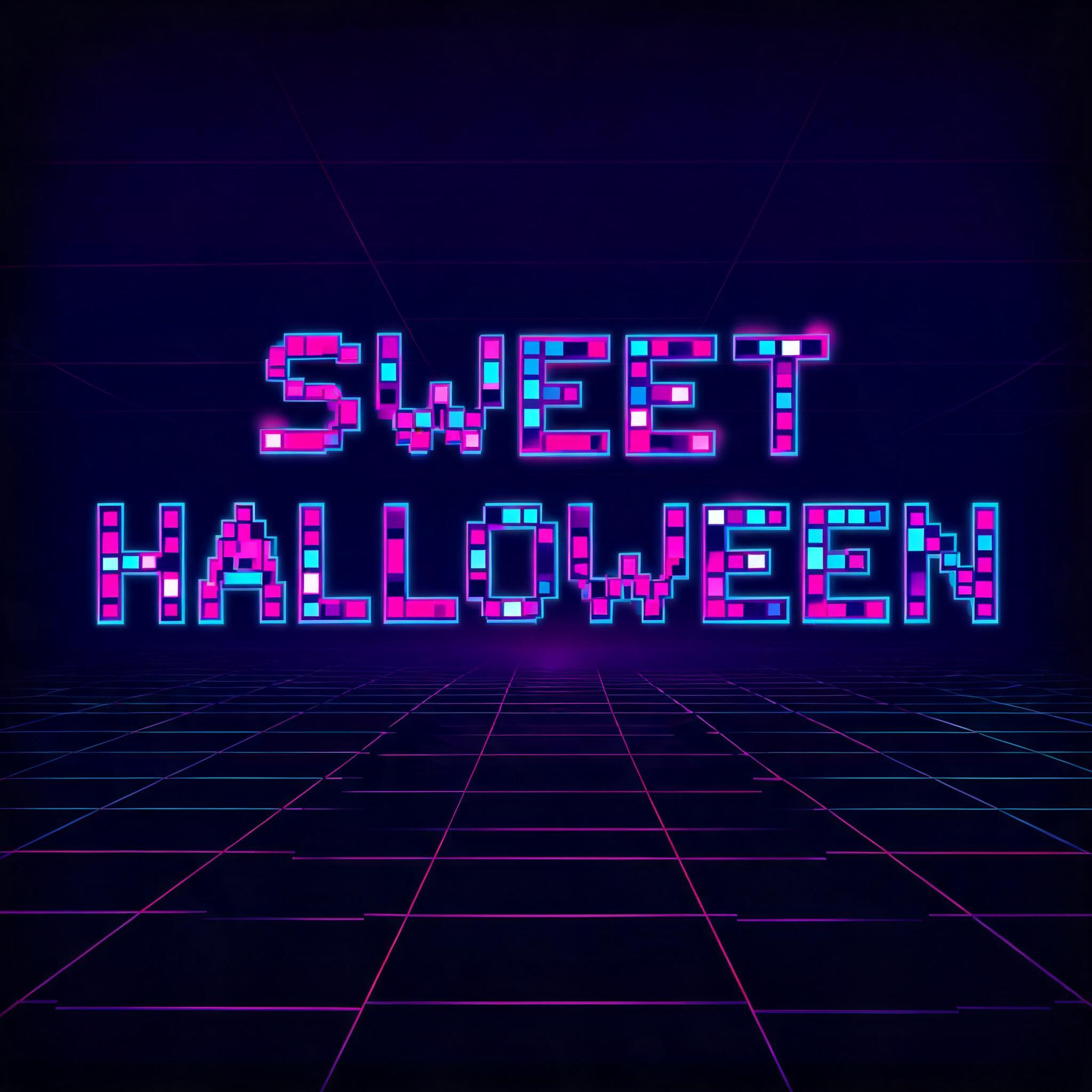 "Sweet Halloween" — Pixel Art | AI Text Effect Generator