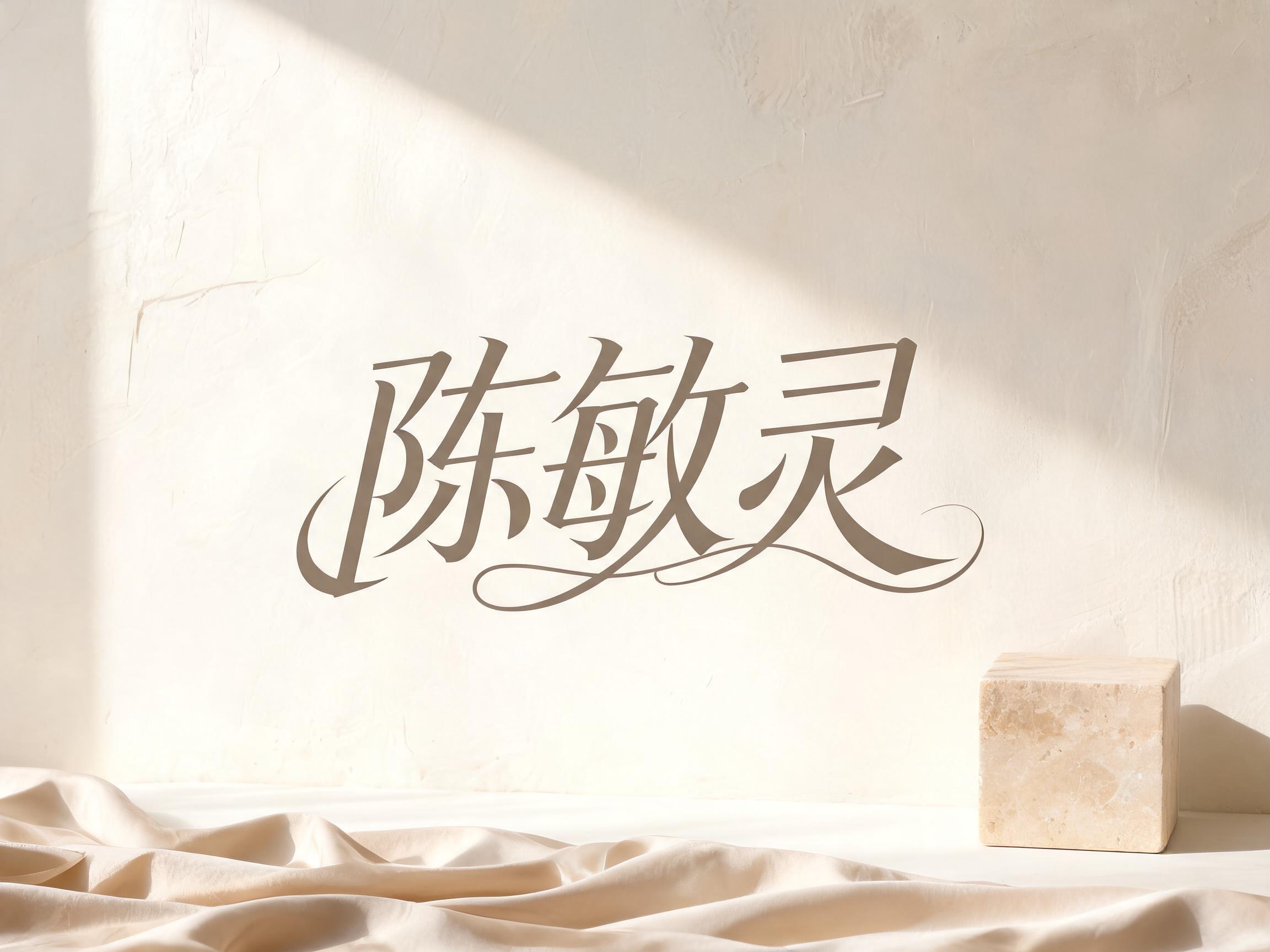 "陈敏灵" —  | AI Text Effect Generator
