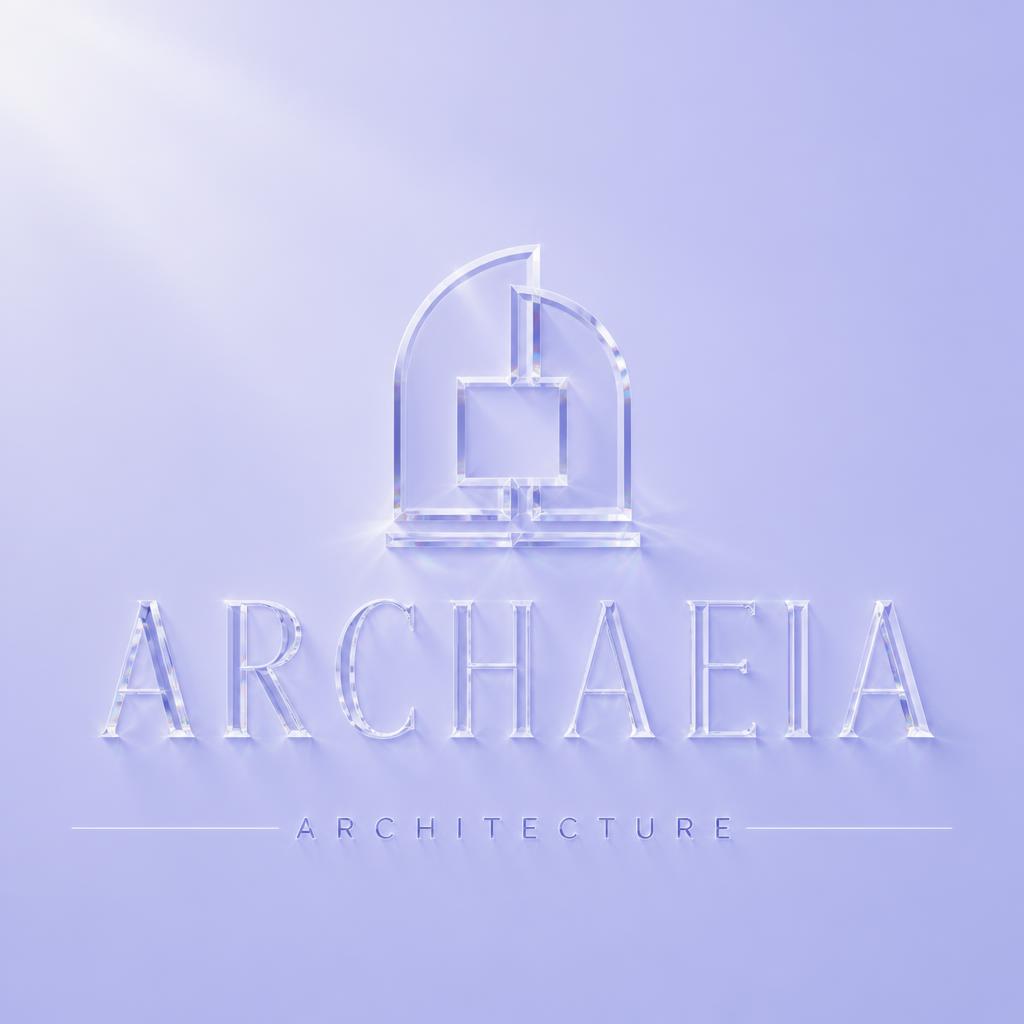 "ARCHAEIA
ARCHITECTURE" — Glass | AI Text Effect Generator