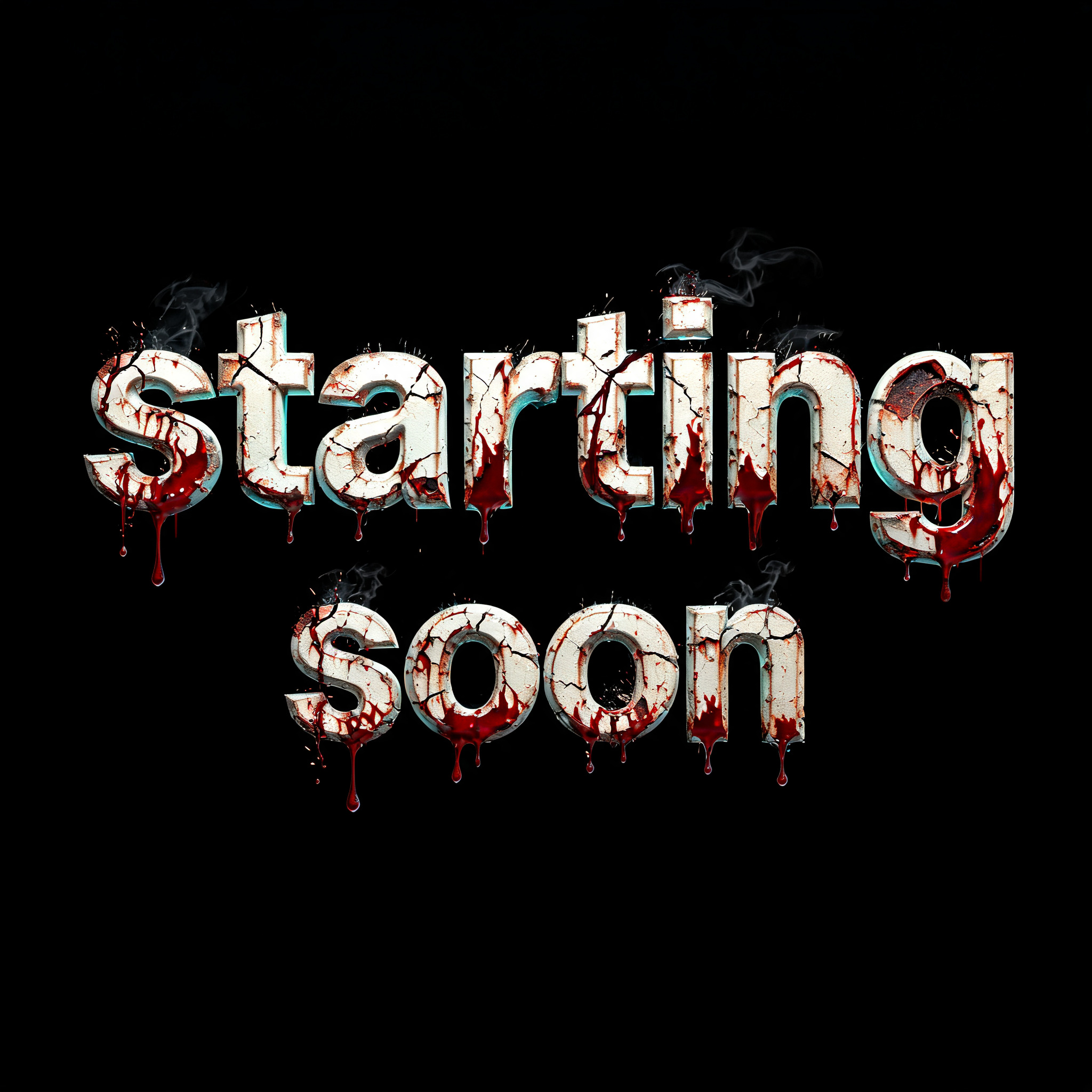 "starting soon" — Cinematic Horror | AI Text Effect Generator