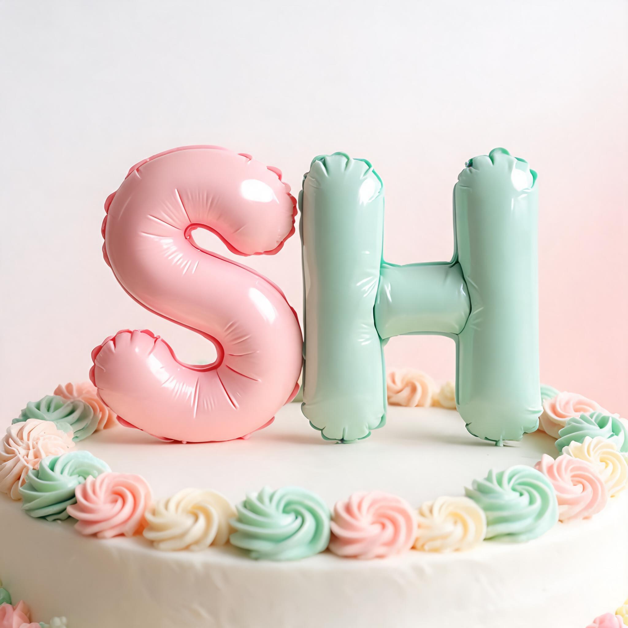 "SH" — 3d Bold Inflated | AI Text Effect Generator
