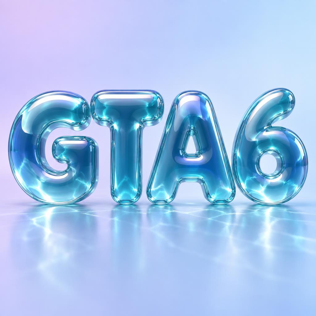 "GTA6" — Glass Liquid | AI Text Effect Generator