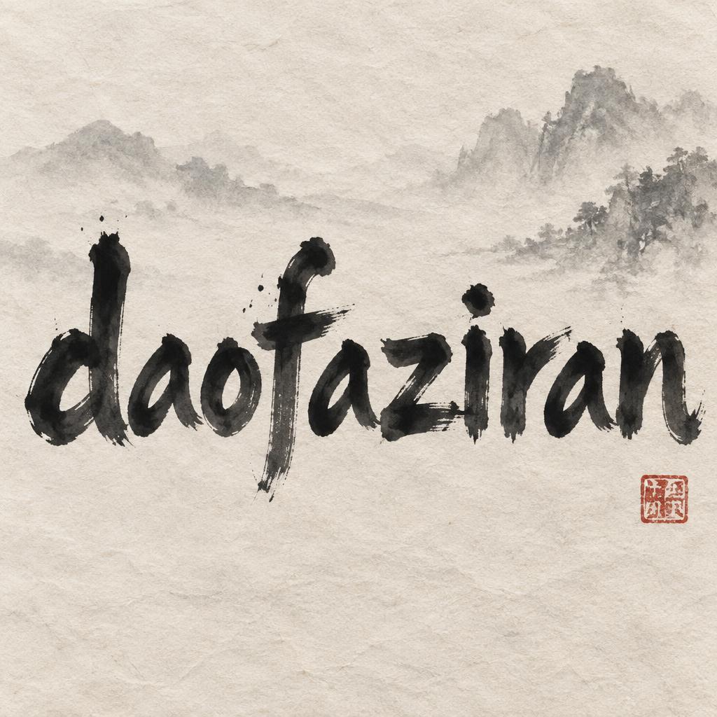 "daofaziran" — Brush Chinese Ink | AI Text Effect Generator