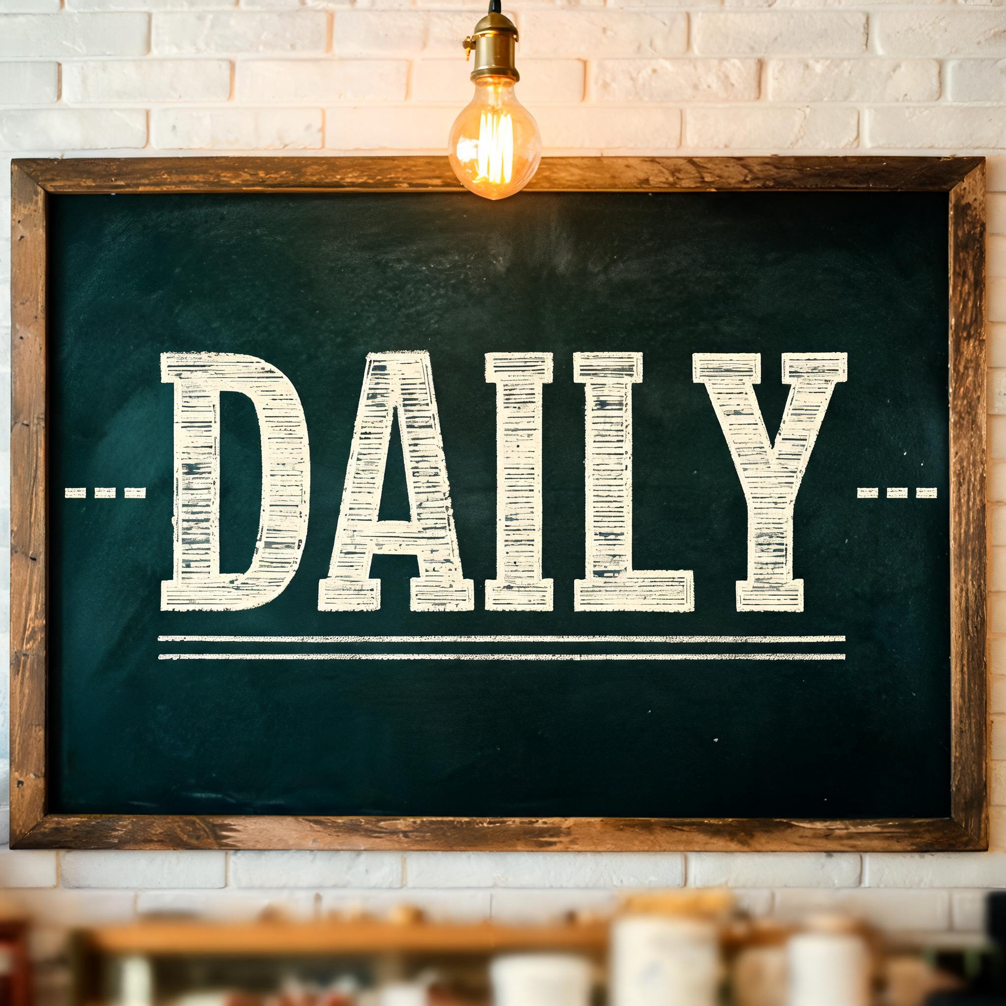 "DAILY" — Chalk | AI Text Effect Generator