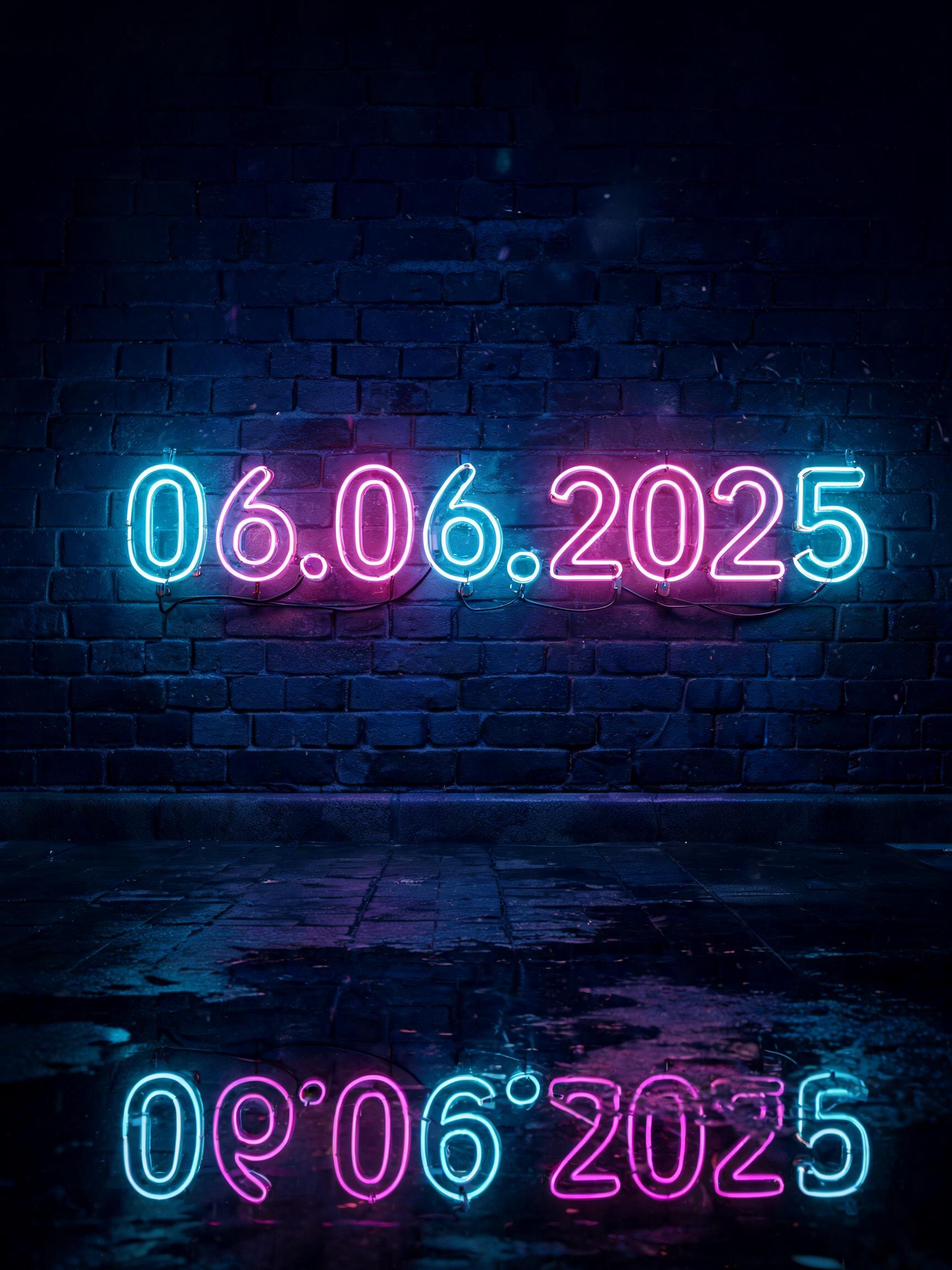 "06.06.2025" — Neon Glow | AI Text Effect Generator