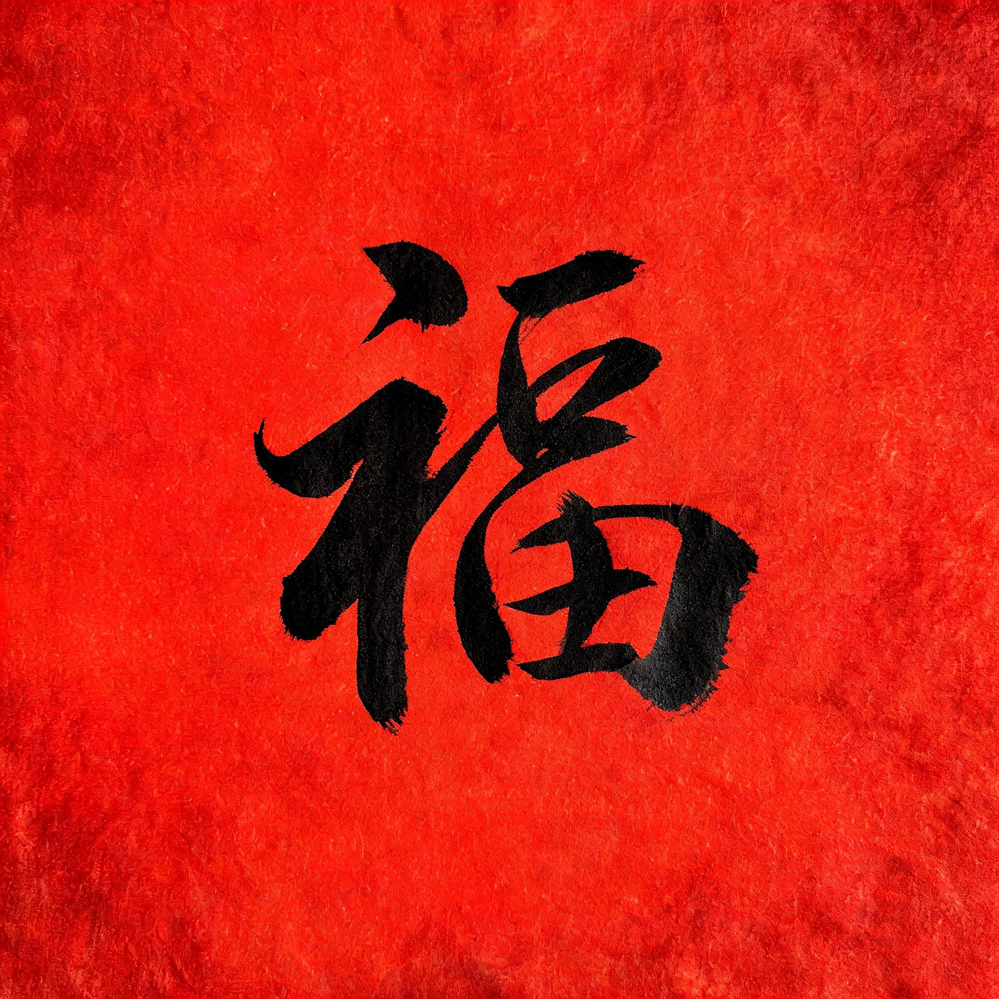 "福" — Brush Chinese Ink | AI Text Effect Generator