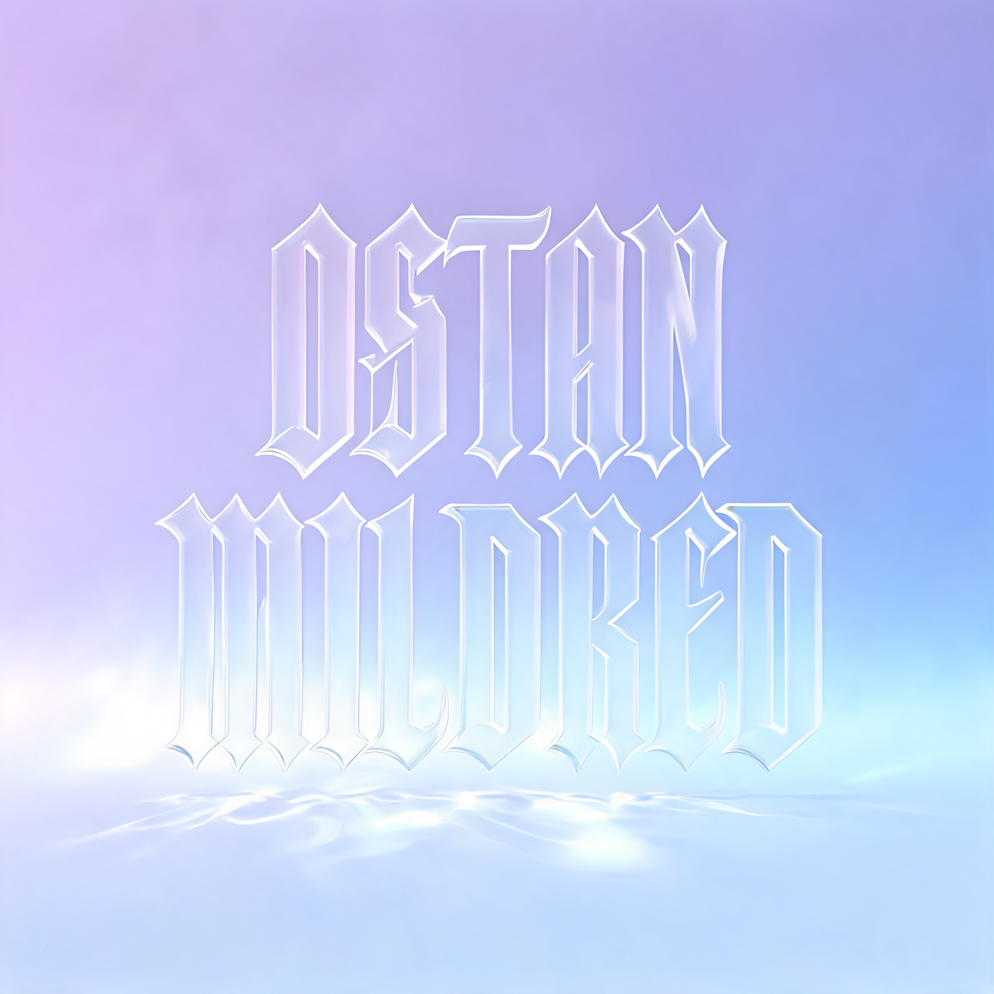 "Ostan Mildred" — Glass | AI Text Effect Generator