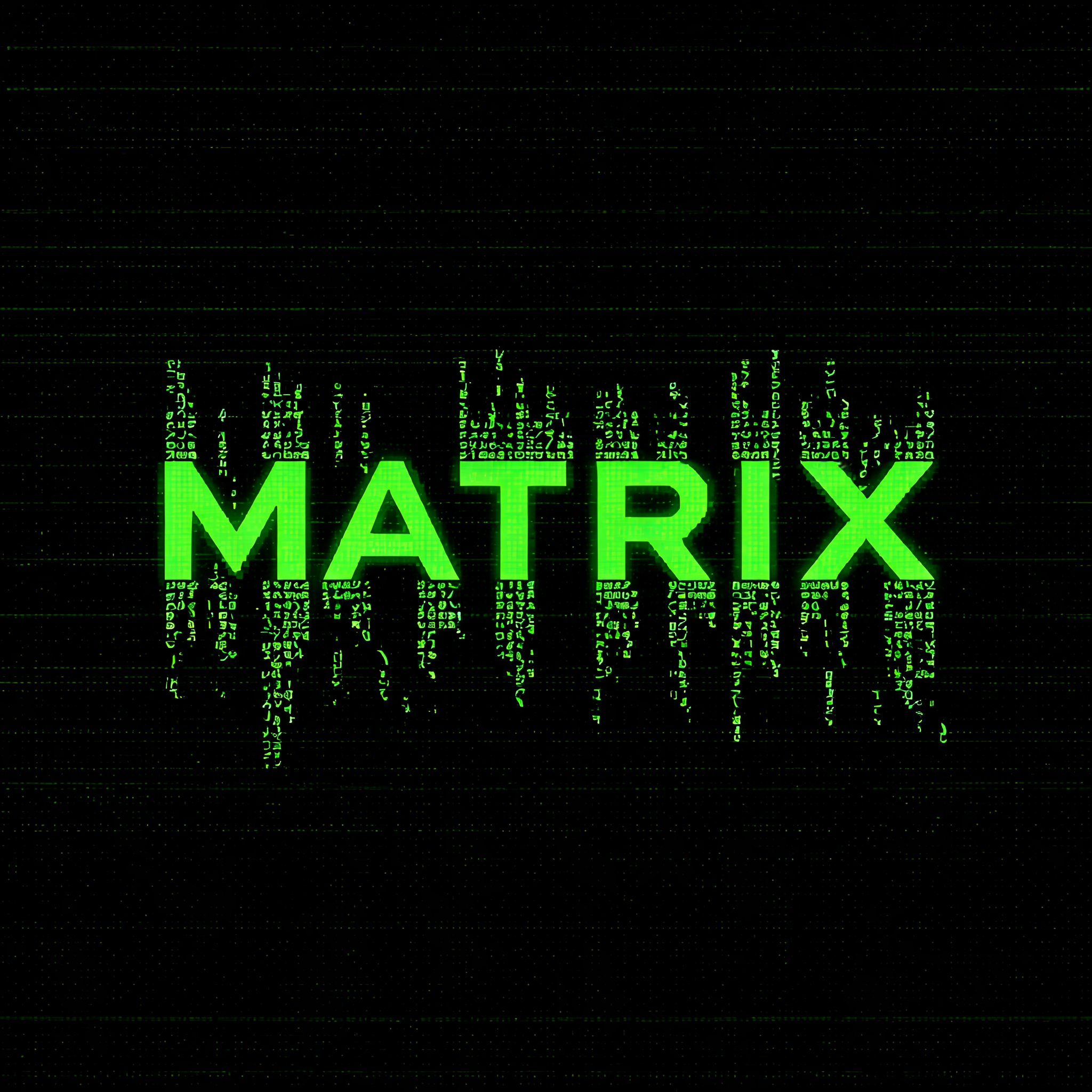 "MATRIX" — Cyberpunk Data Stream text effect