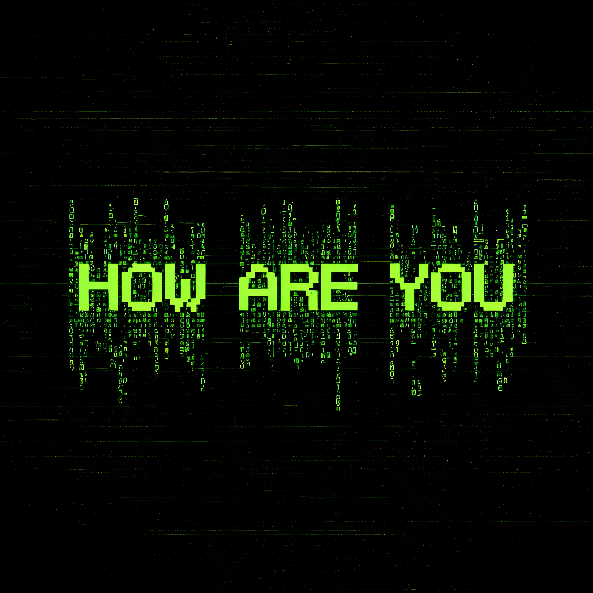 "HOW ARE YOU" — Cyberpunk Data Stream | AI Text Effect Generator