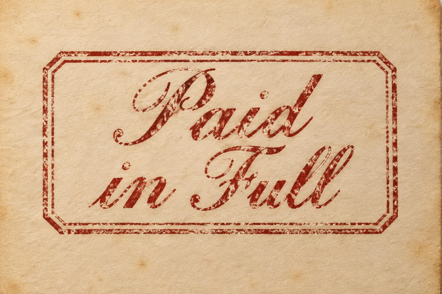 "Paid in Full" — Vintage | AI Text Effect Generator