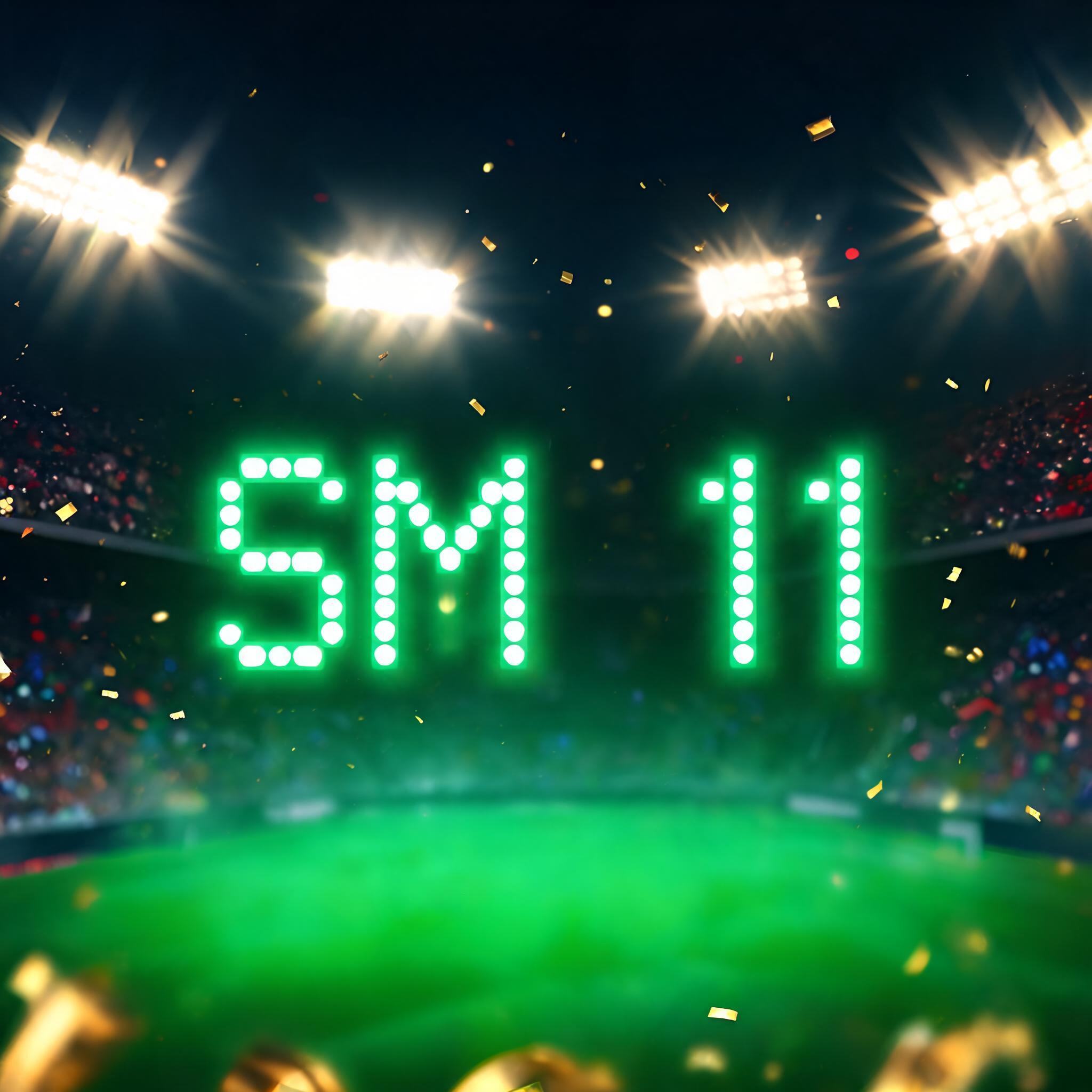 "SM  11" — Sports Football | AI Text Effect Generator