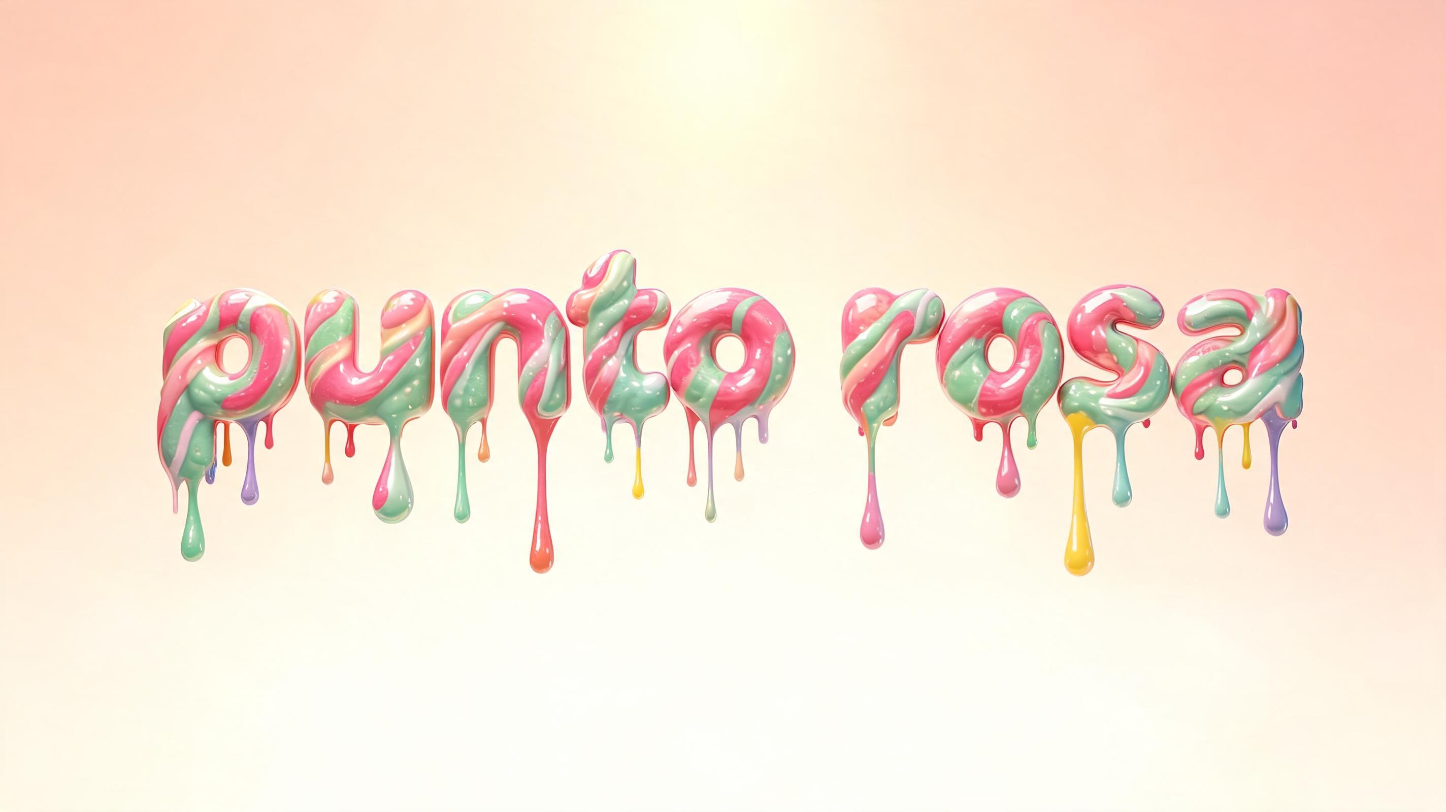 "punto  rosa" — Drip Font Ice text effect