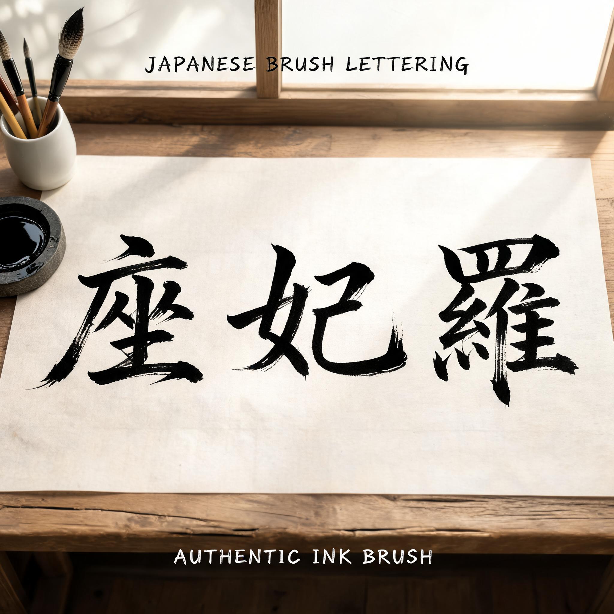 "座妃羅" — Brush Japanese Ink | AI Text Effect Generator