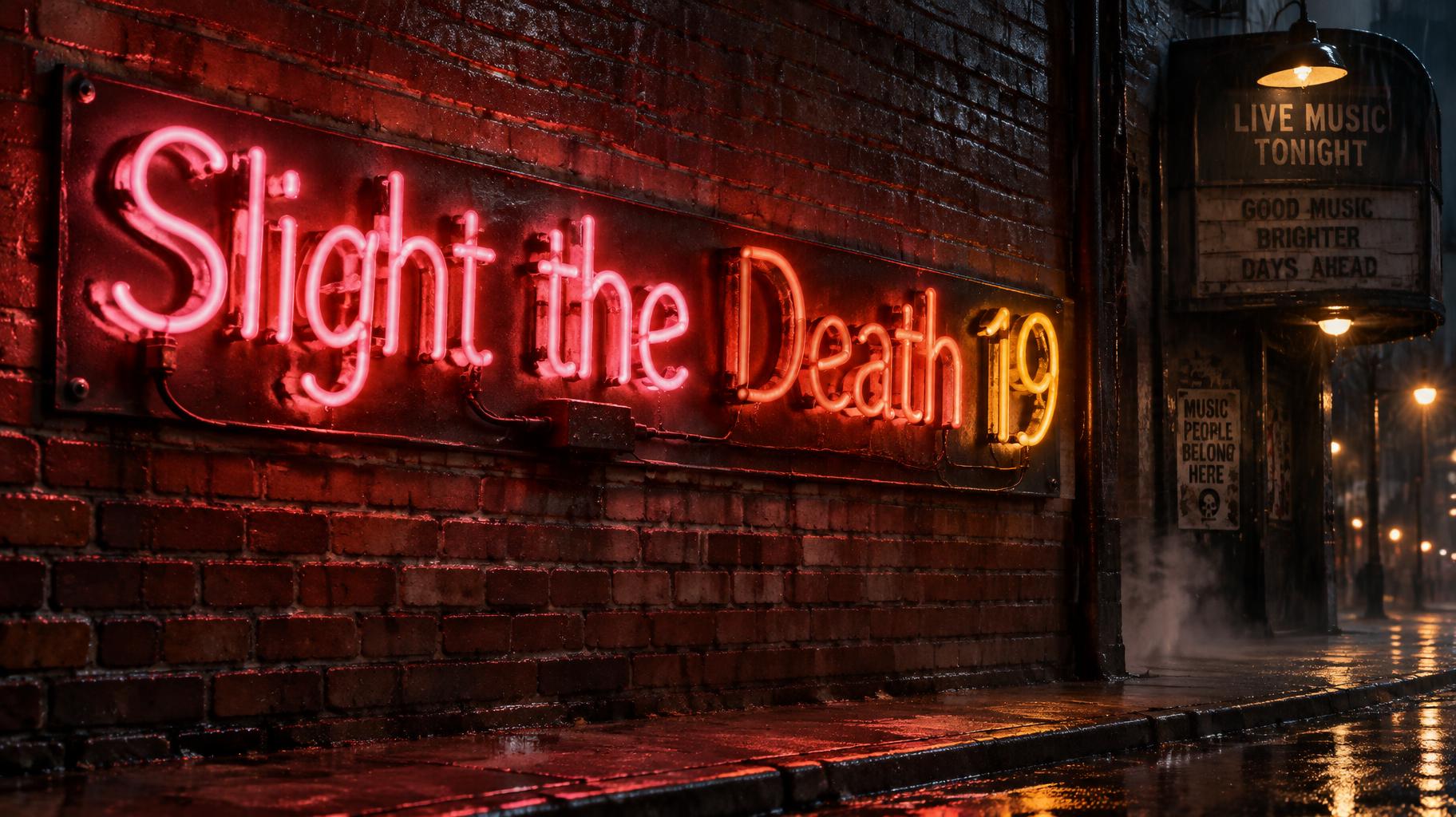 "Slight the Death 19" — Neon Sign | AI Text Effect Generator