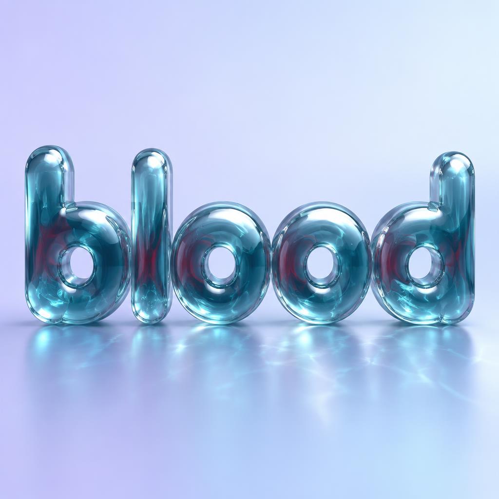 "blood" — Glass Liquid | AI Text Effect Generator