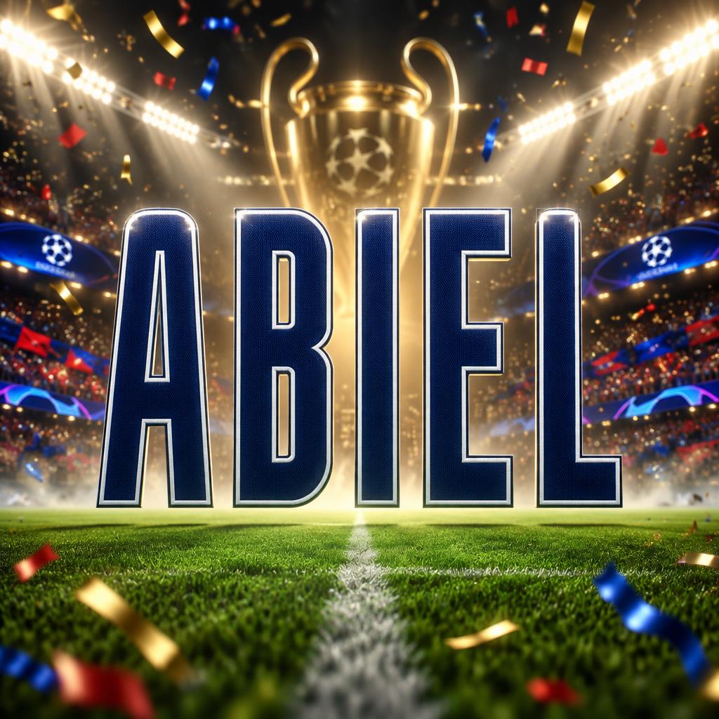 "ABIEL" — Sports Football | AI Text Effect Generator