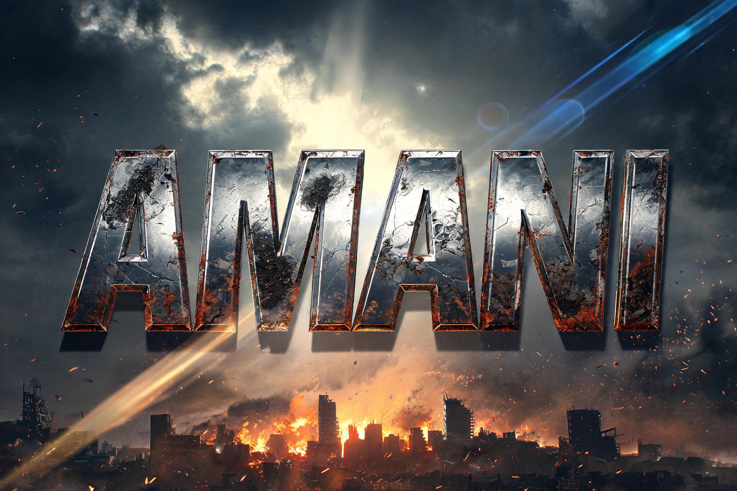 "Amani" — Cinematic Blockbuster | AI Text Effect Generator
