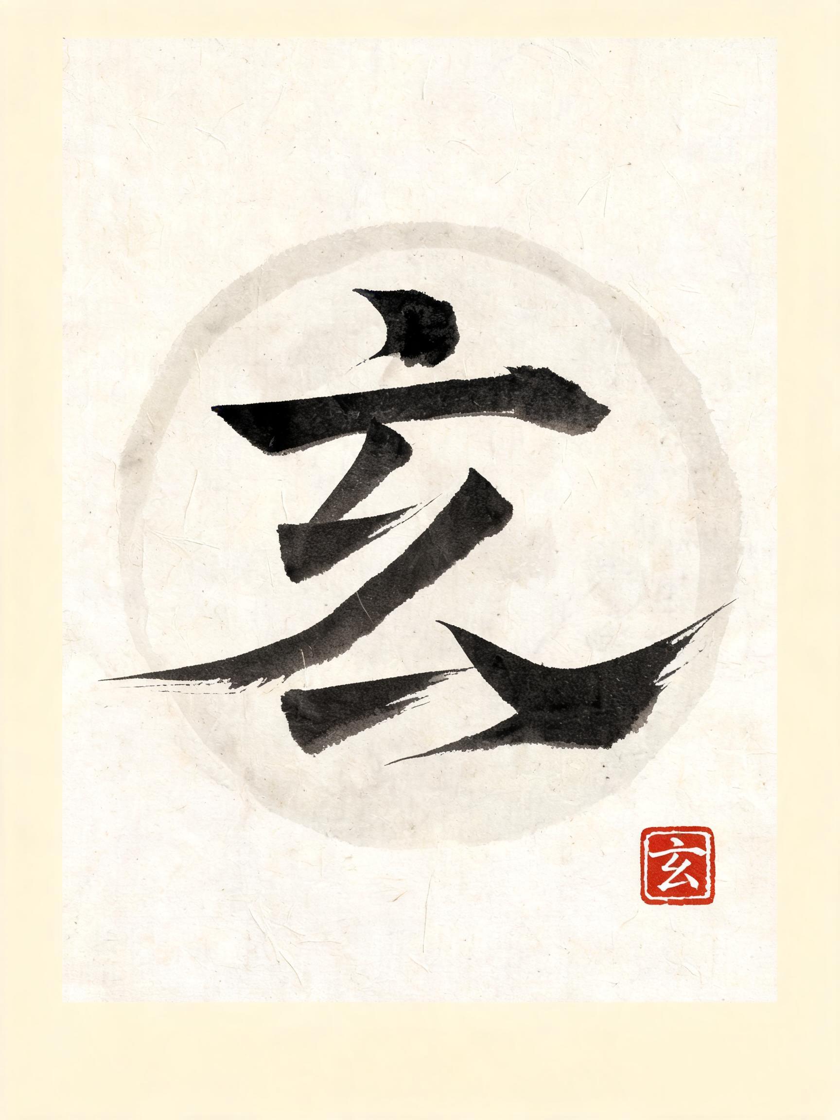 "玄" — Brush Chinese Ink | AI Text Effect Generator