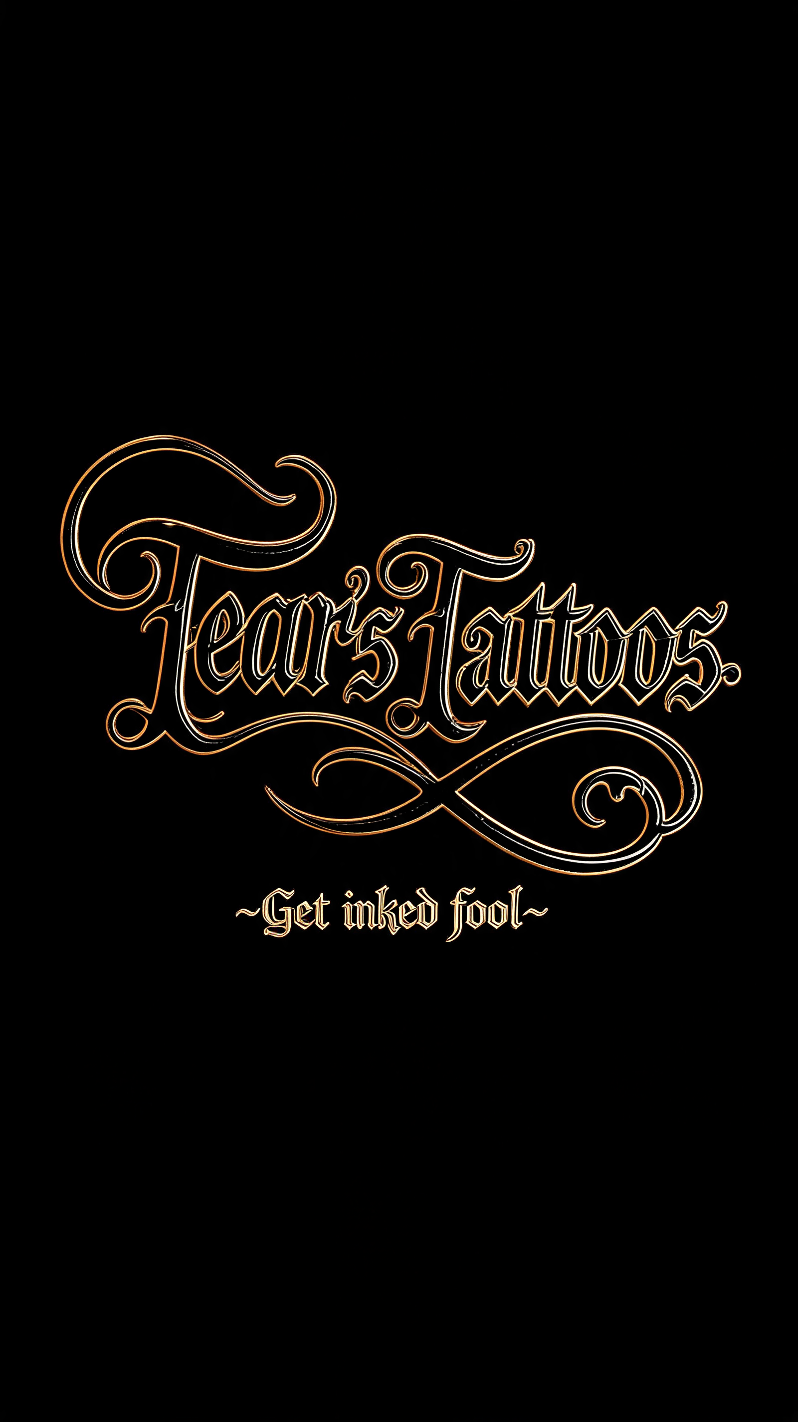 "Tear's Tattoos
         ~Get inked fool~" — Chicano | AI Text Effect Generator