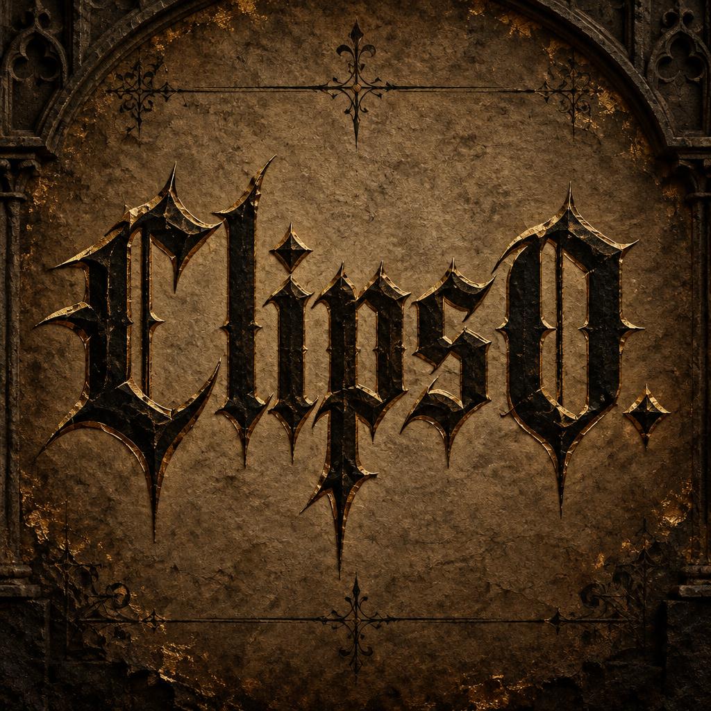 "ClipsO." — Gothic Font | AI Text Effect Generator