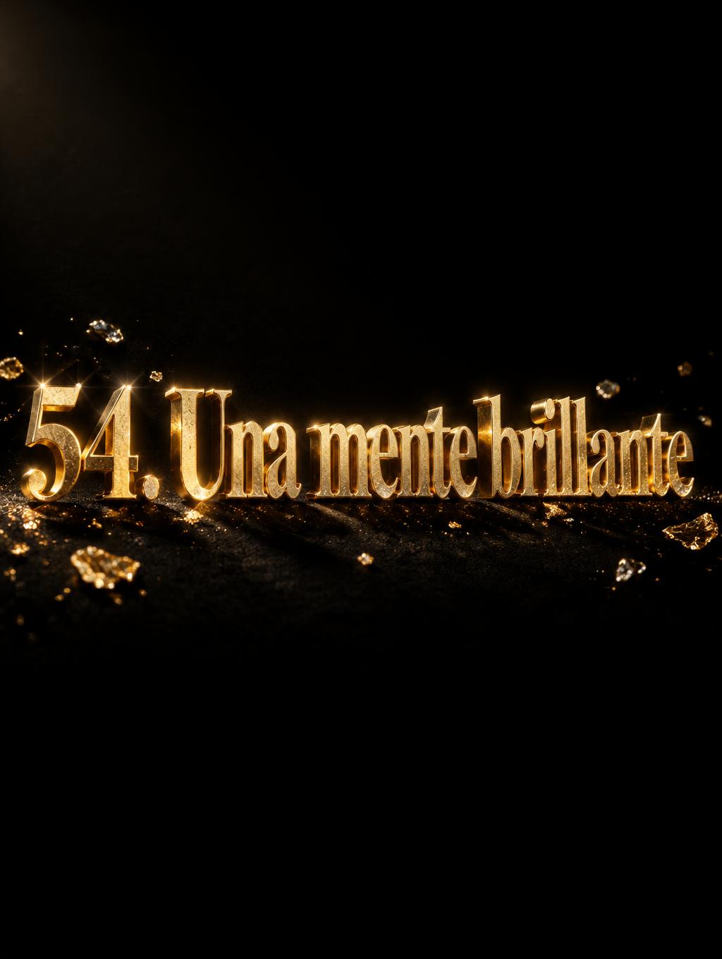 "54. Una mente brillante" — Luxury Gold | AI Text Effect Generator