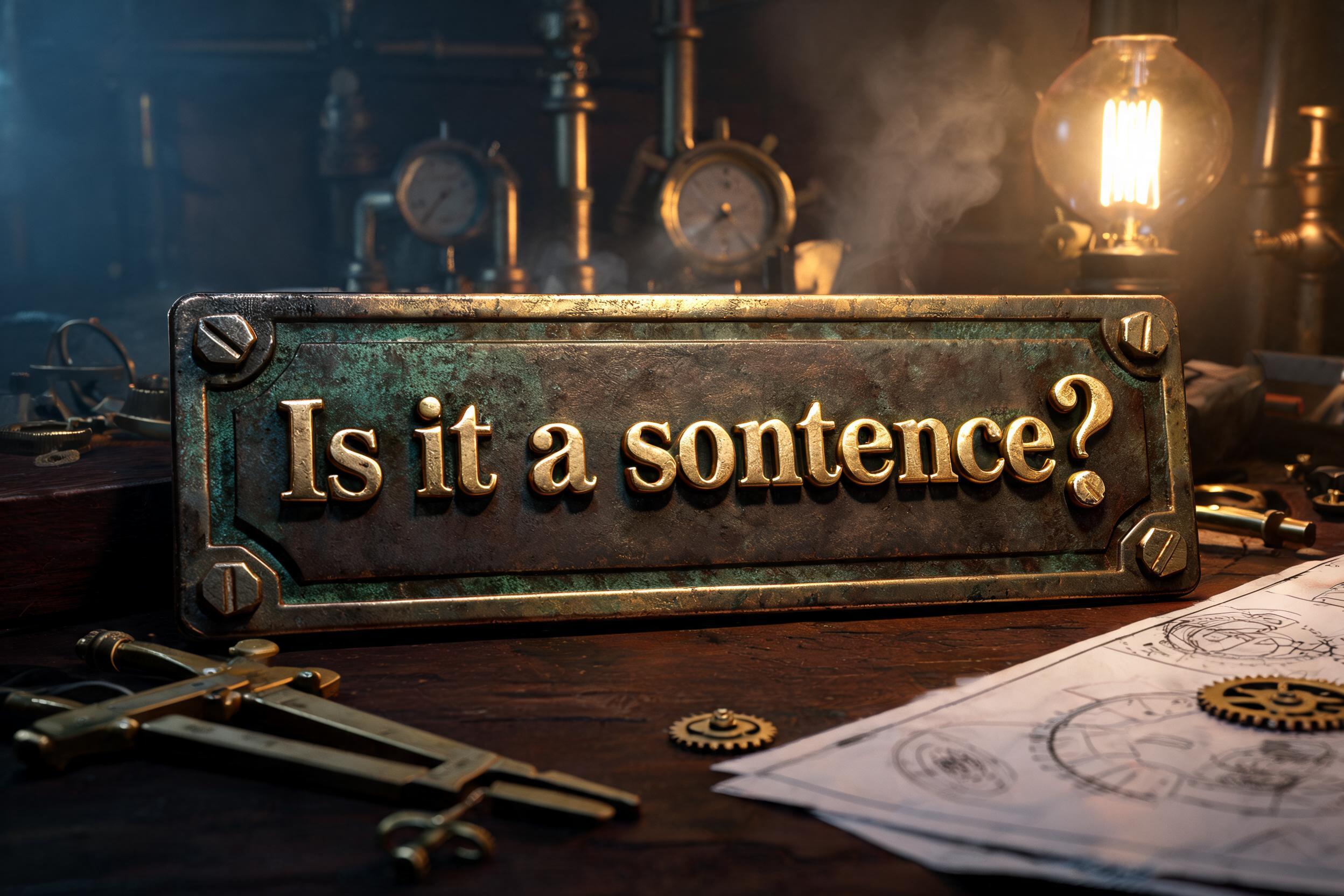 "Is it a sentence?" — Steampunk | AI Text Effect Generator