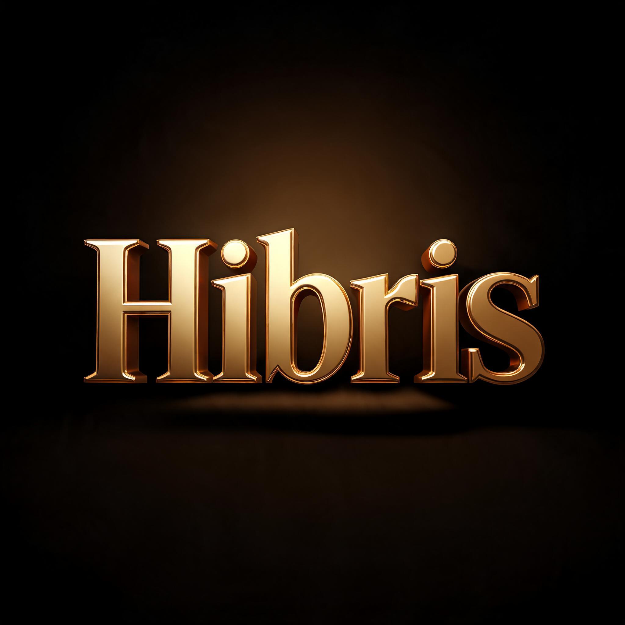 "Hibris" — 3d Bold Gold | AI Text Effect Generator