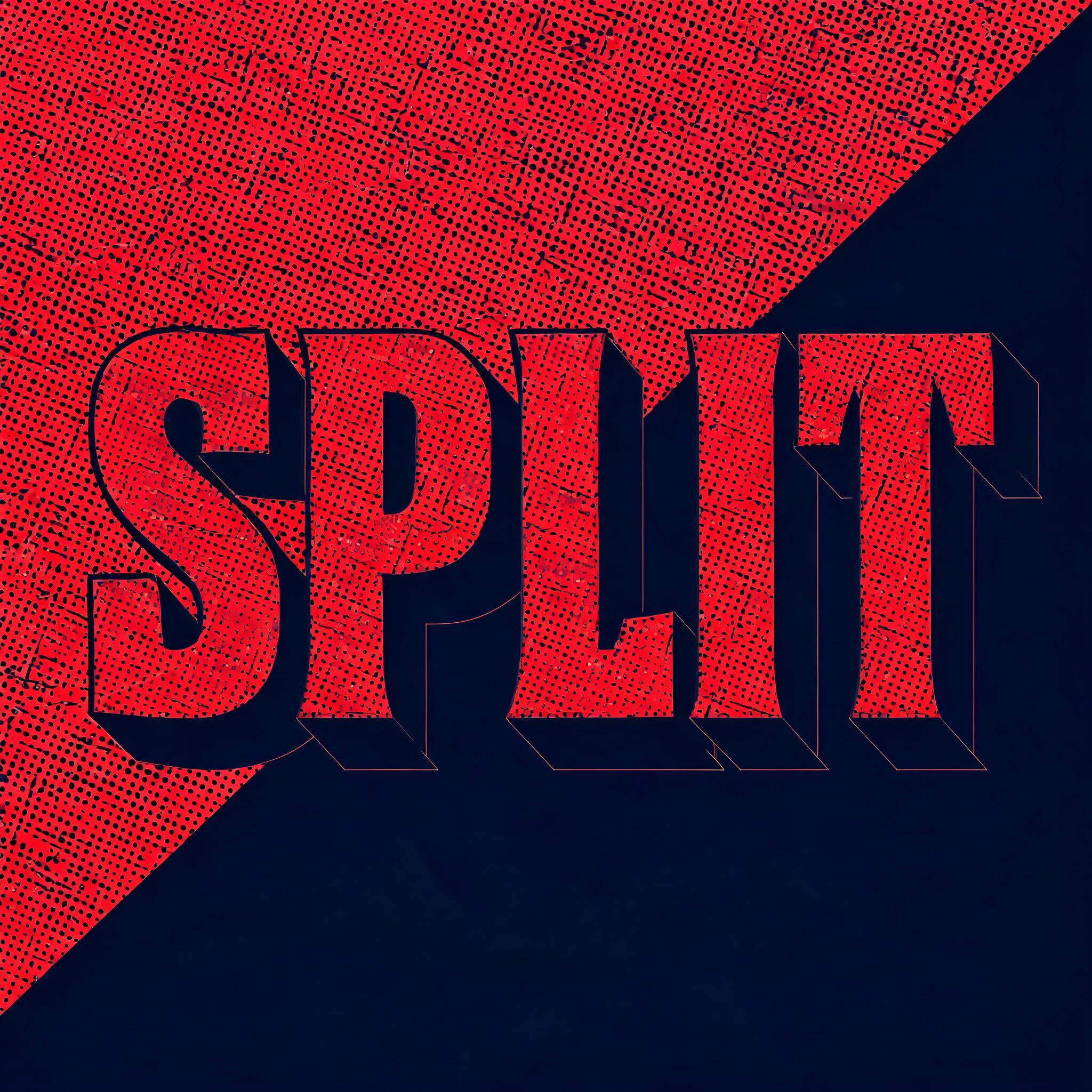 "Split" — Duotone text effect