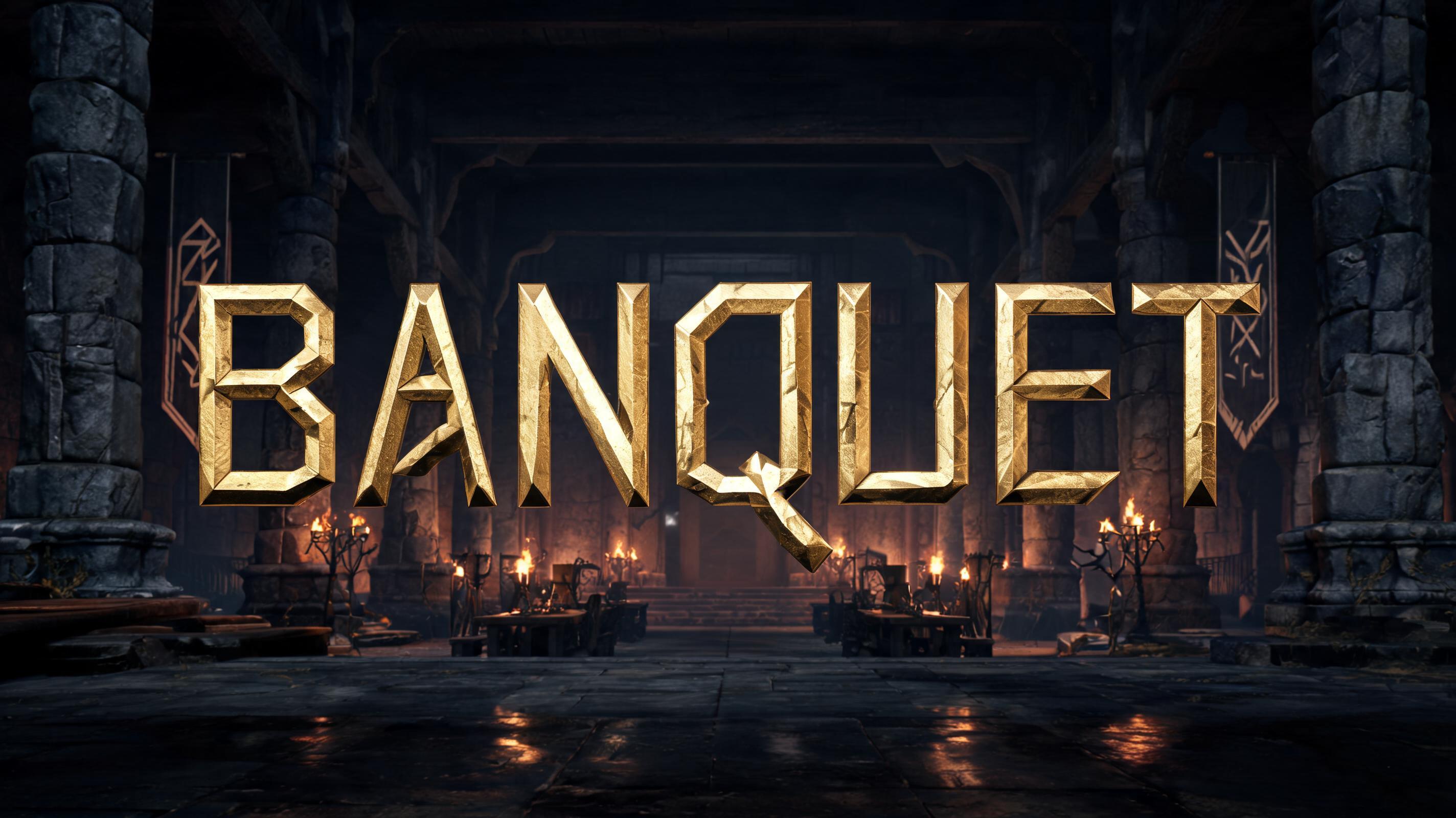 "BANQUET" — Viking Runic | AI Text Effect Generator