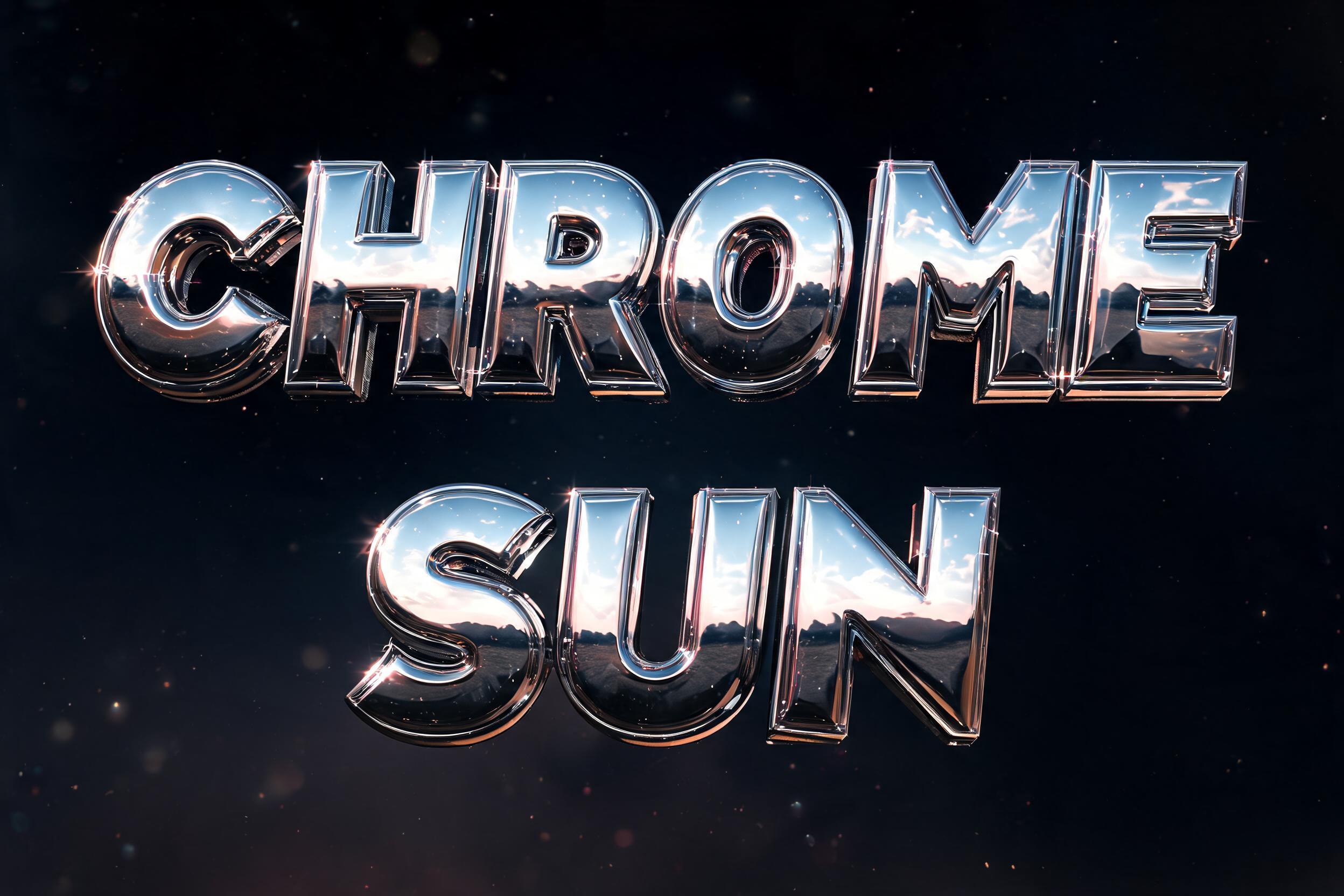 "CHROME
SUN" — Metallic | AI Text Effect Generator