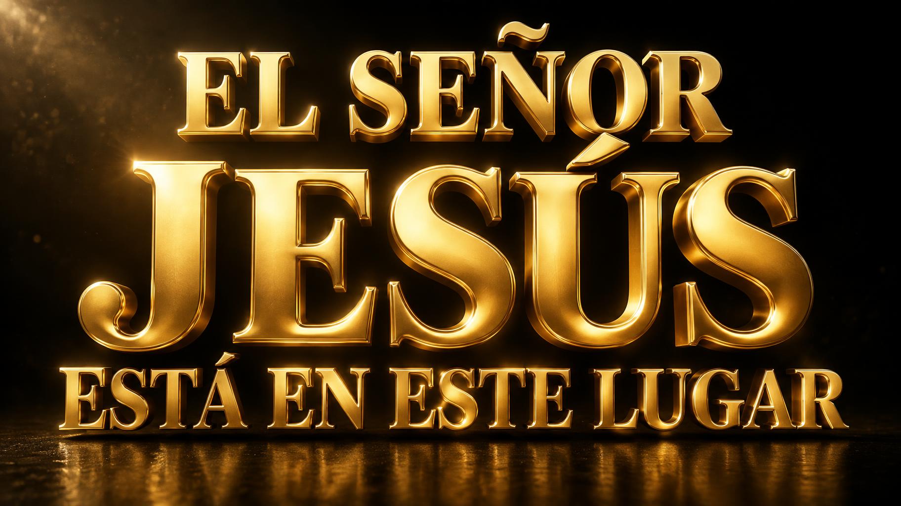 "EL SEÑOR JESÚS ESTÁ EN ESTE LUGAR" — 3d Bold Gold | AI Text Effect Generator