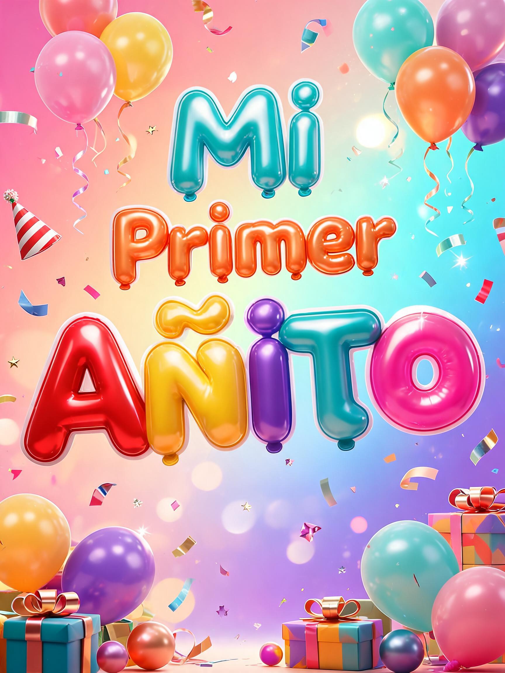 "Mi Primer Añito" — Birthday | AI Text Effect Generator