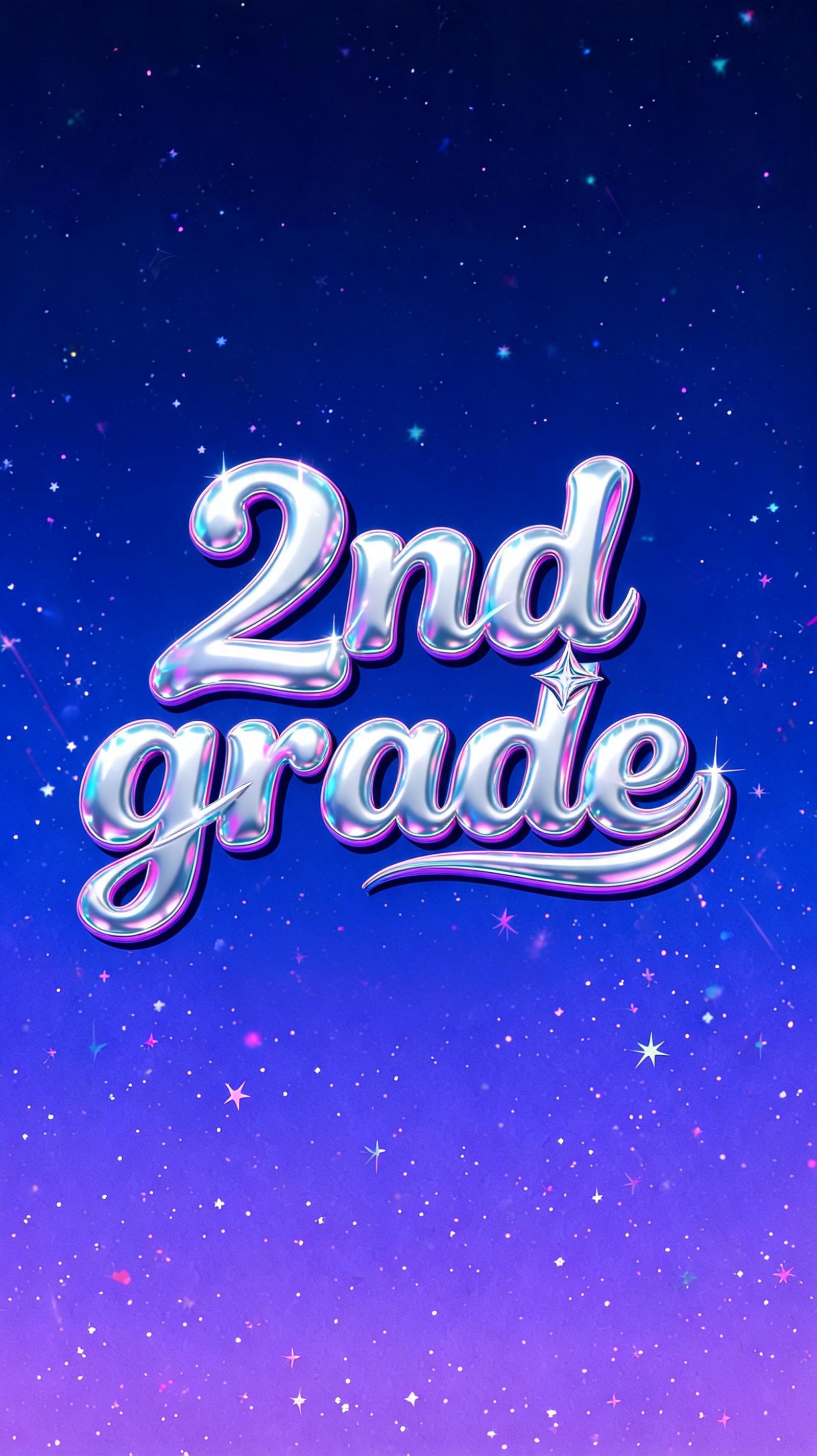 "2nd grade" — Y2k | AI Text Effect Generator