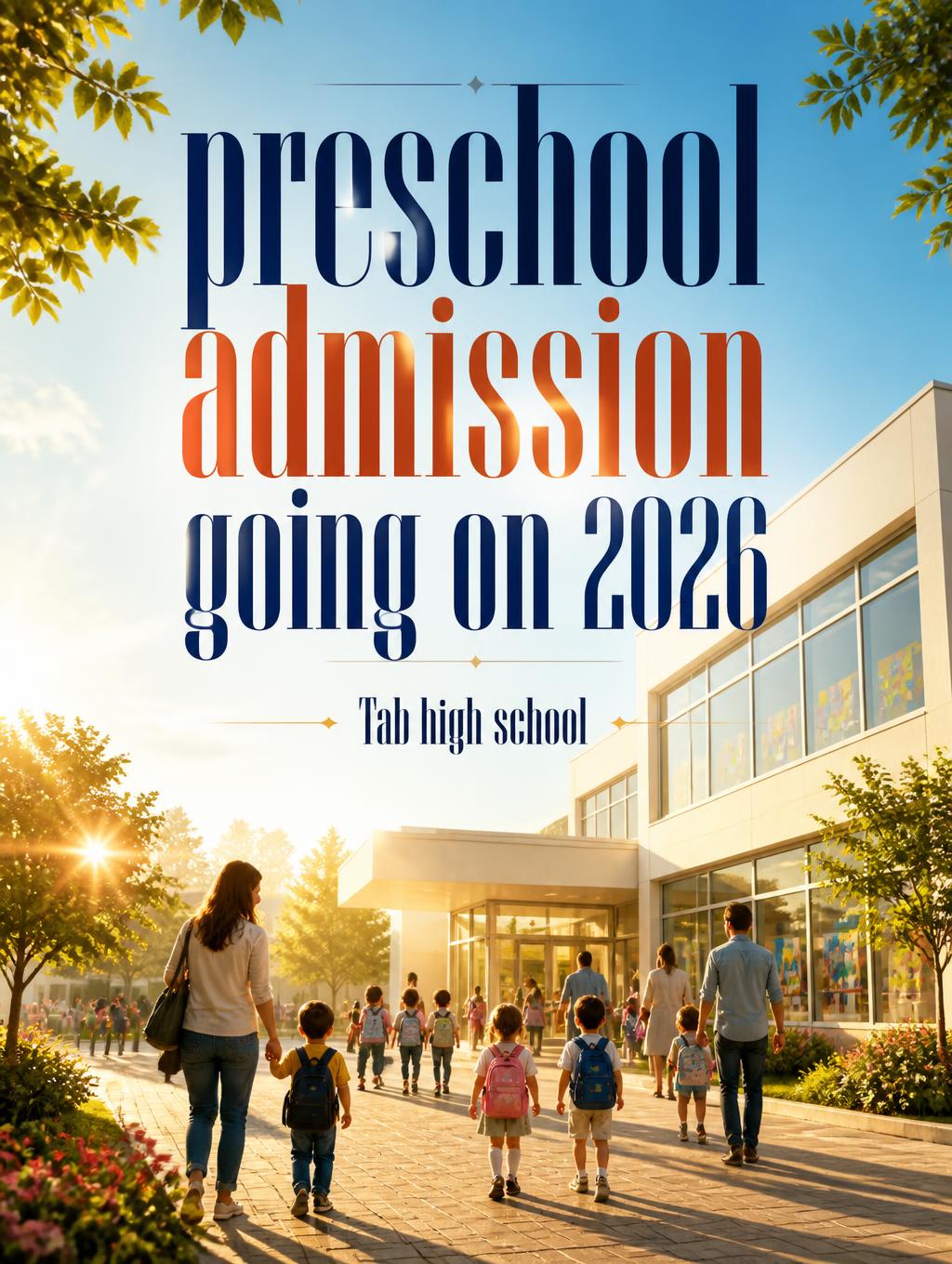 "preschool admission going on 2026 
Tab high school" — Cinematic | AI Text Effect Generator