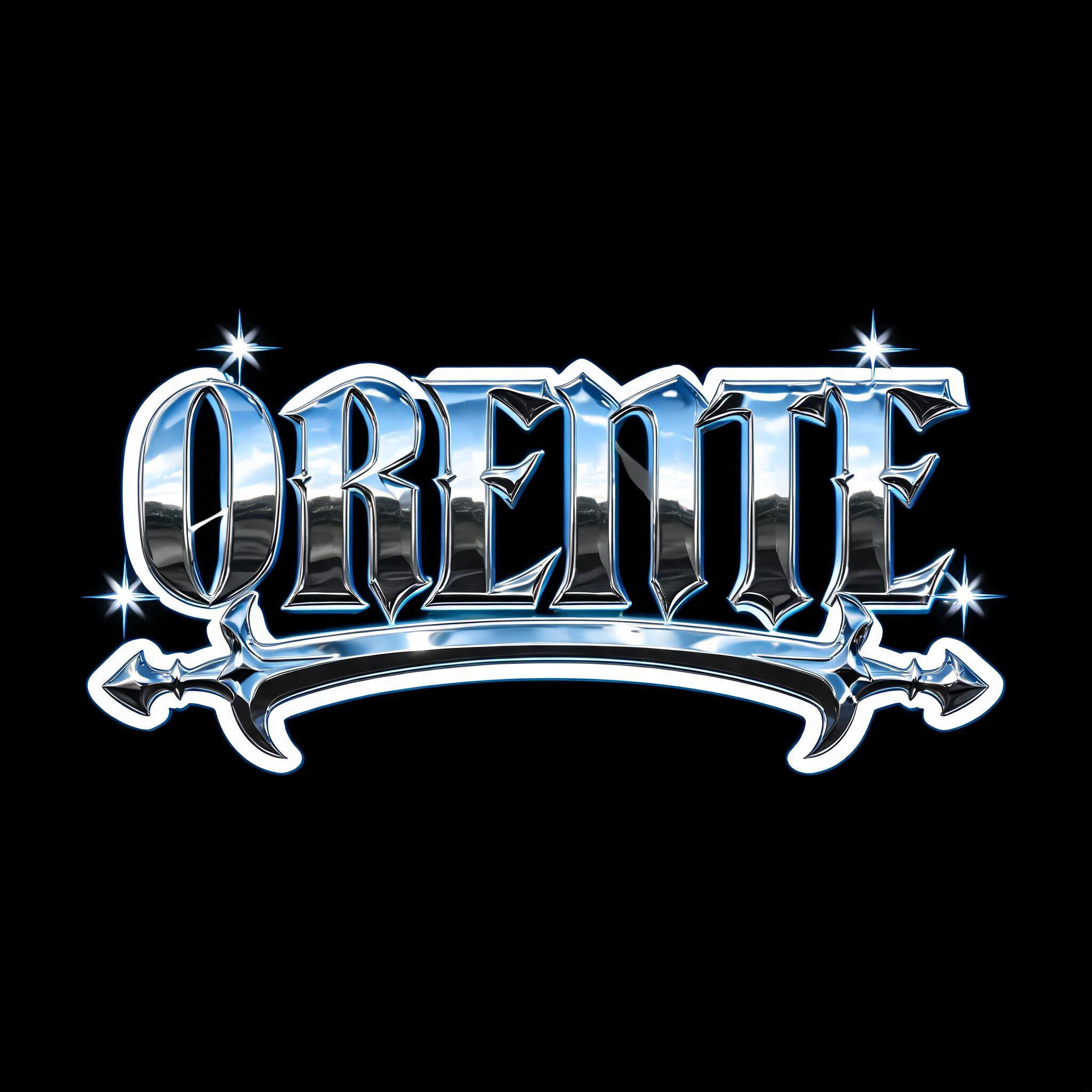 "ORENTE" — Chrome Metal 3d | AI Text Effect Generator