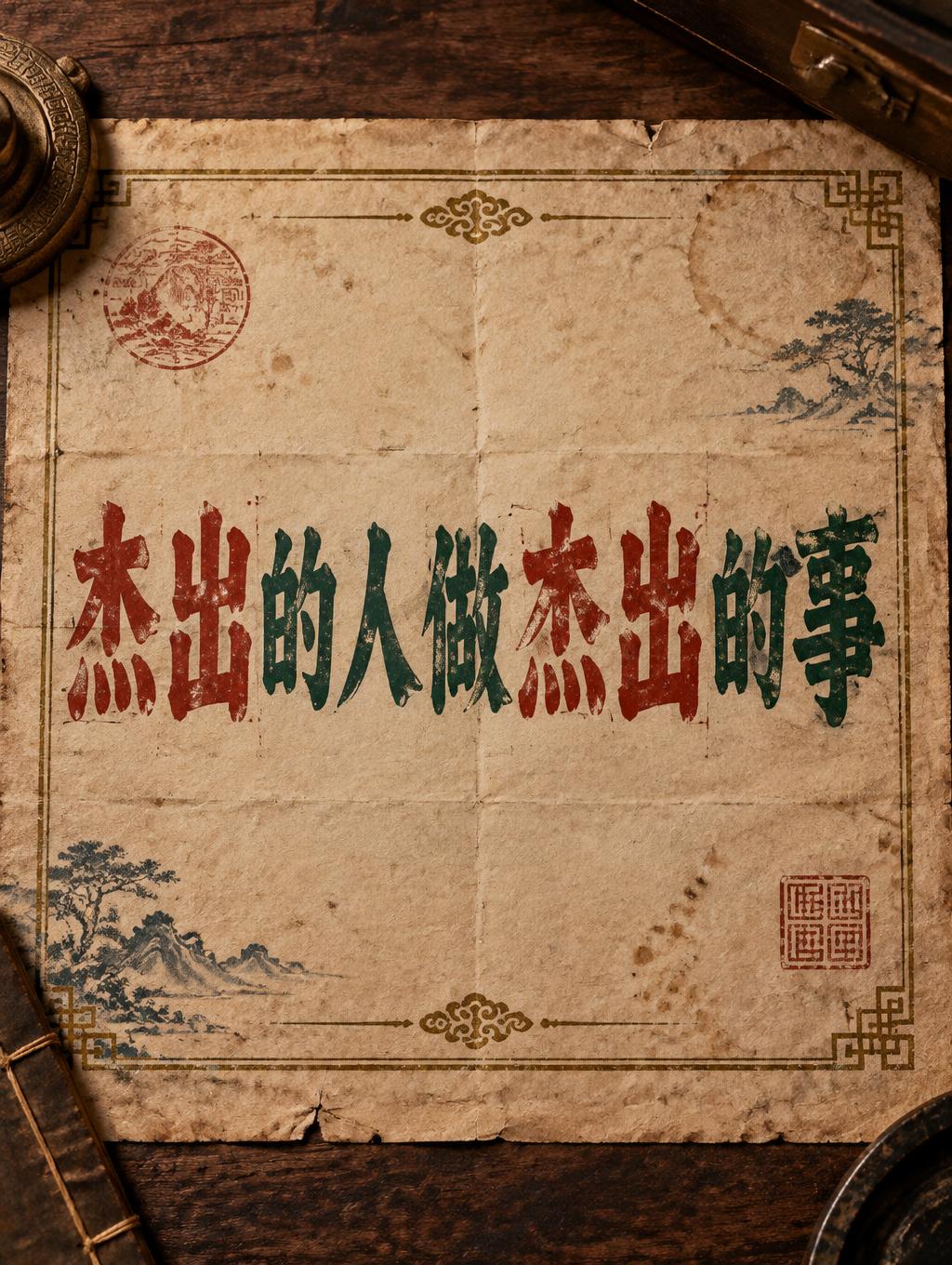 "杰出的人做杰出的事" — Vintage | AI Text Effect Generator