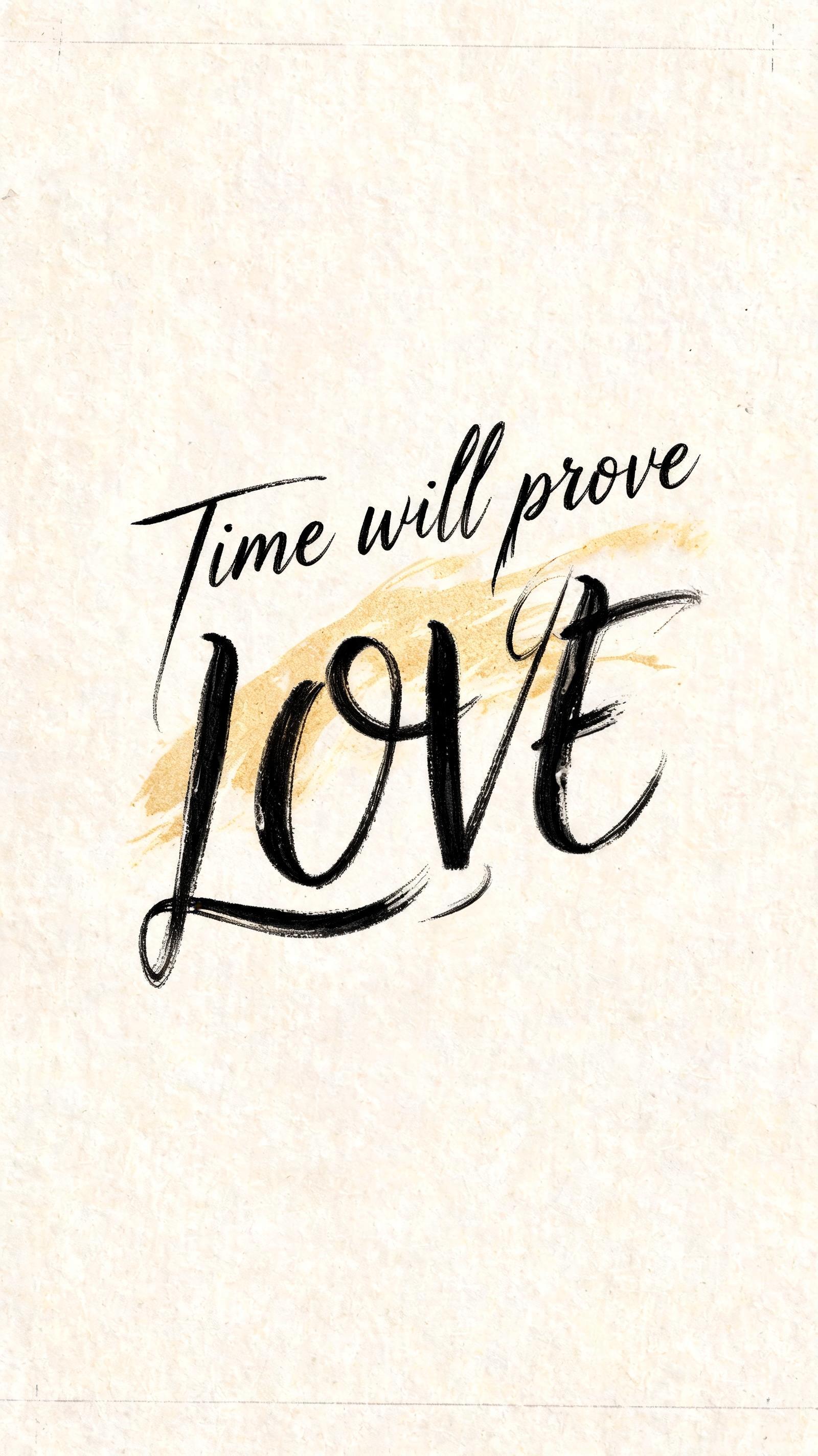 "Time will prove LOVE" — Brush Stroke | AI Text Effect Generator