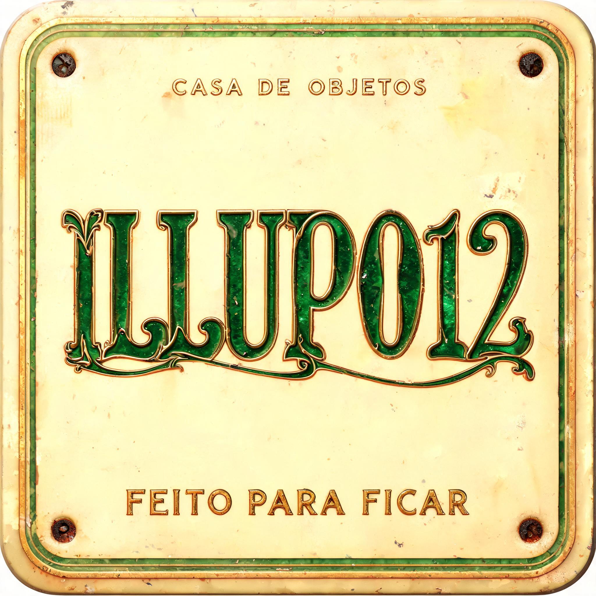 "Me faz umas letras de placa vintage que digam «ILLUPO12» pra minha loja" — Vintage | AI Text Effect Generator