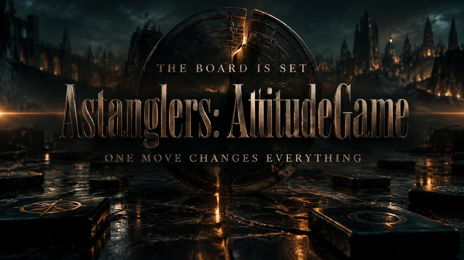 "Astanglers: AttitudeGame
THE BOARD IS SET
ONE MOVE CHANGES EVERYTHING" — Cinematic | AI Text Effect Generator