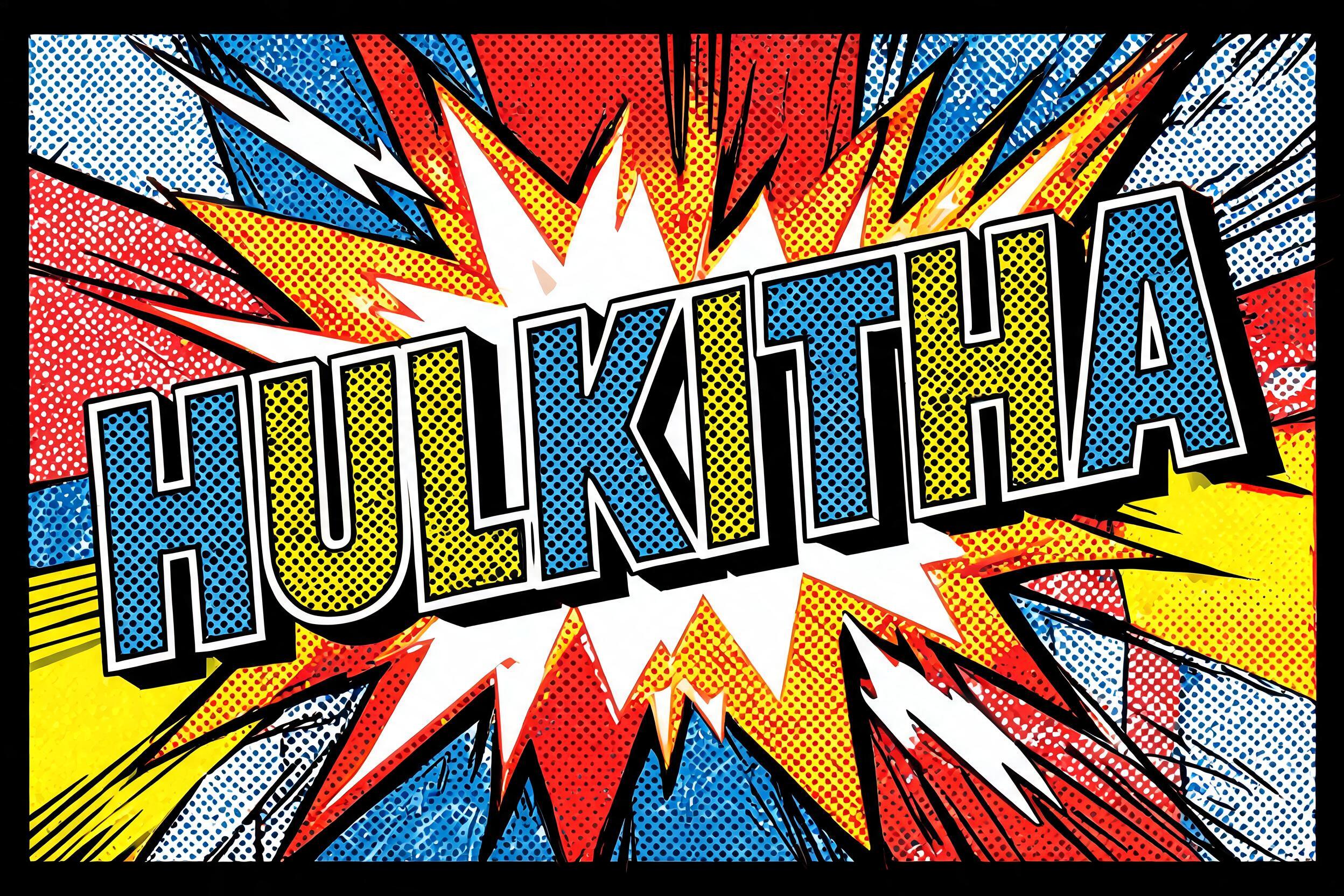 "Hulkitha" — Pop Art | AI Text Effect Generator