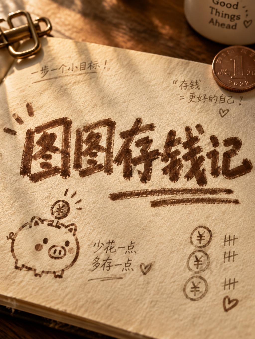 "图图存钱记" — Handwritten Script | AI Text Effect Generator