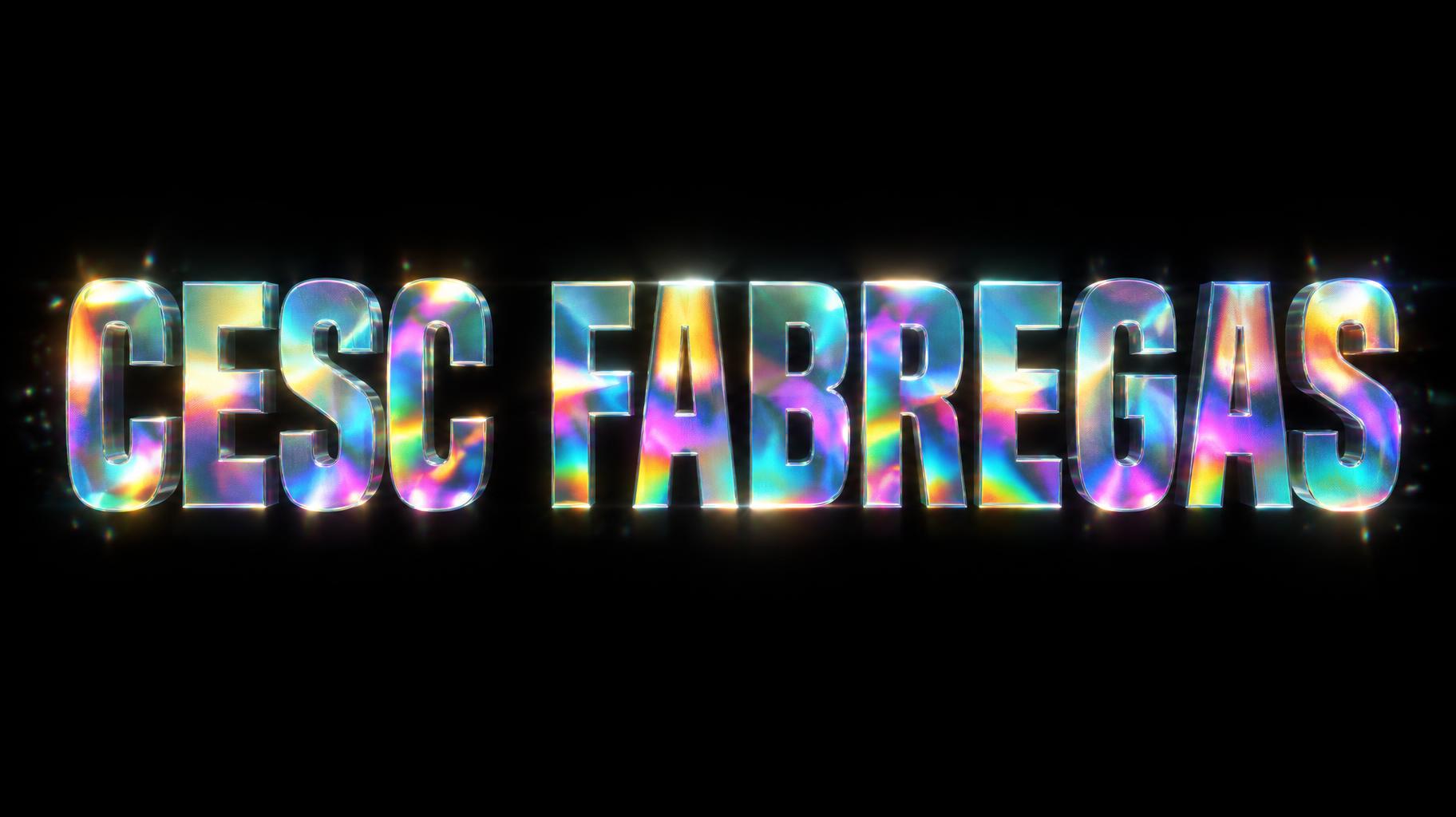 "CESC FABREGAS" — Holographic | AI Text Effect Generator