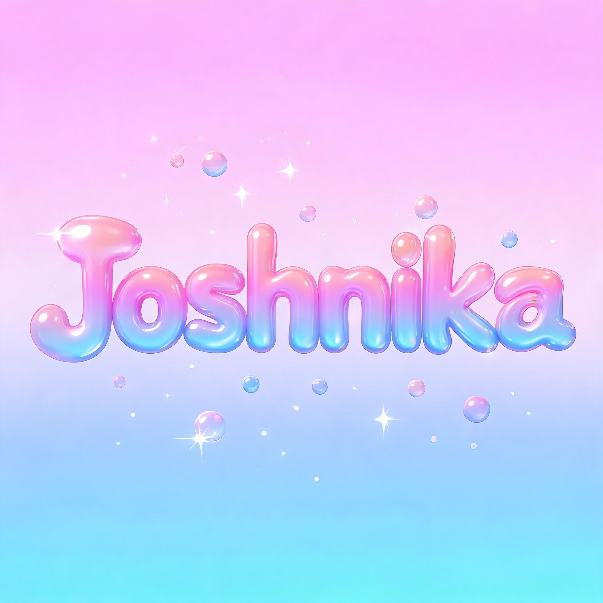 "Joshnika" — Bubble text effect