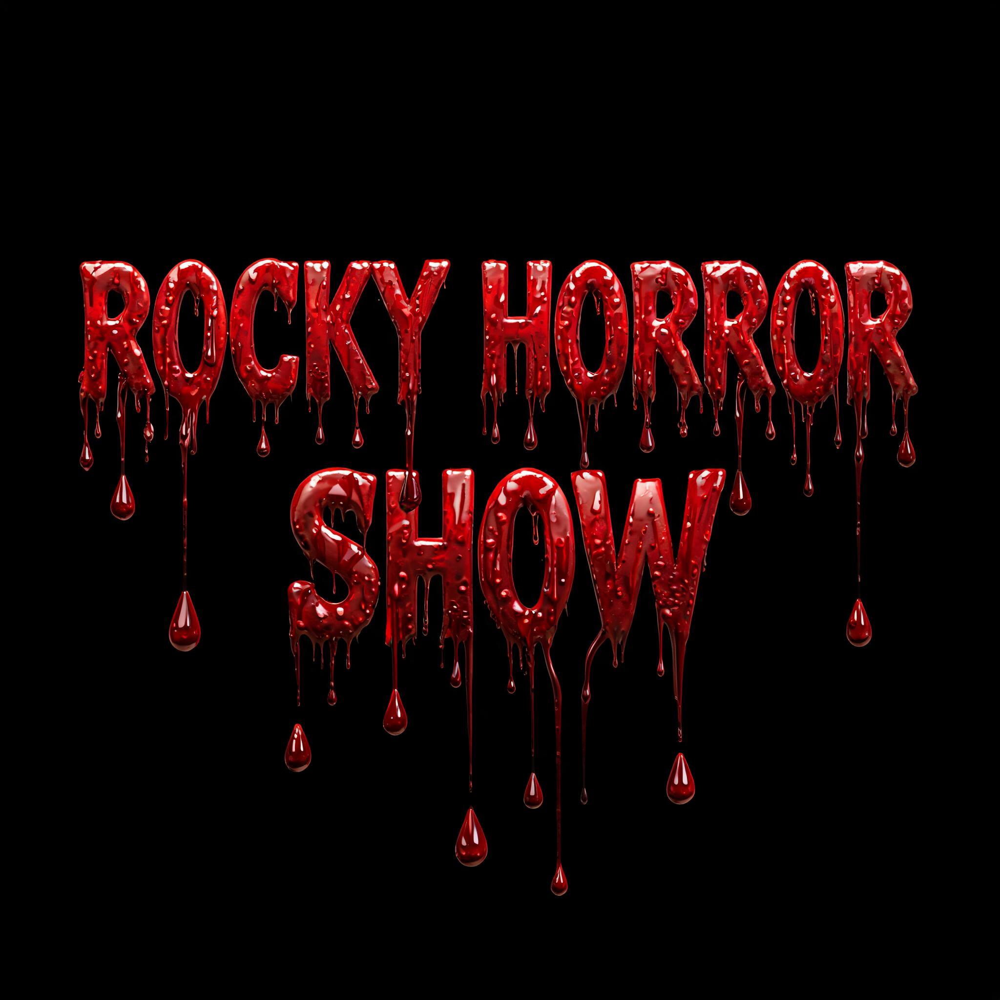 "Rocky Horror Show" — Drip Font Blood | AI Text Effect Generator