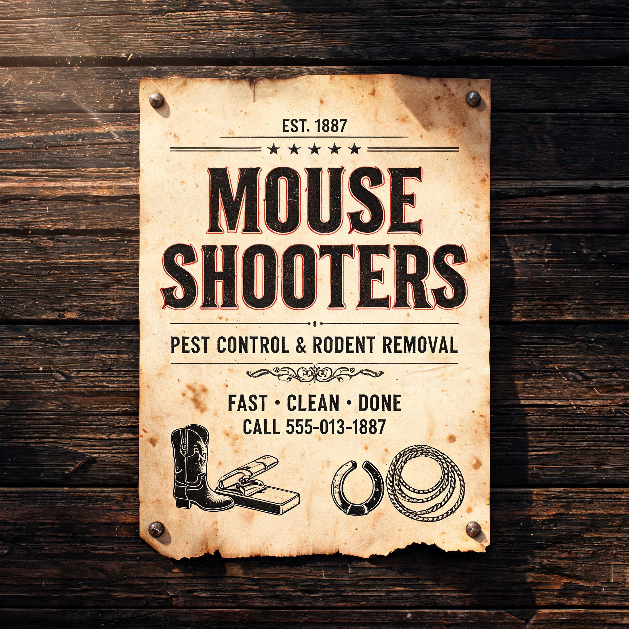 "Mouseshooters" — Western text effect