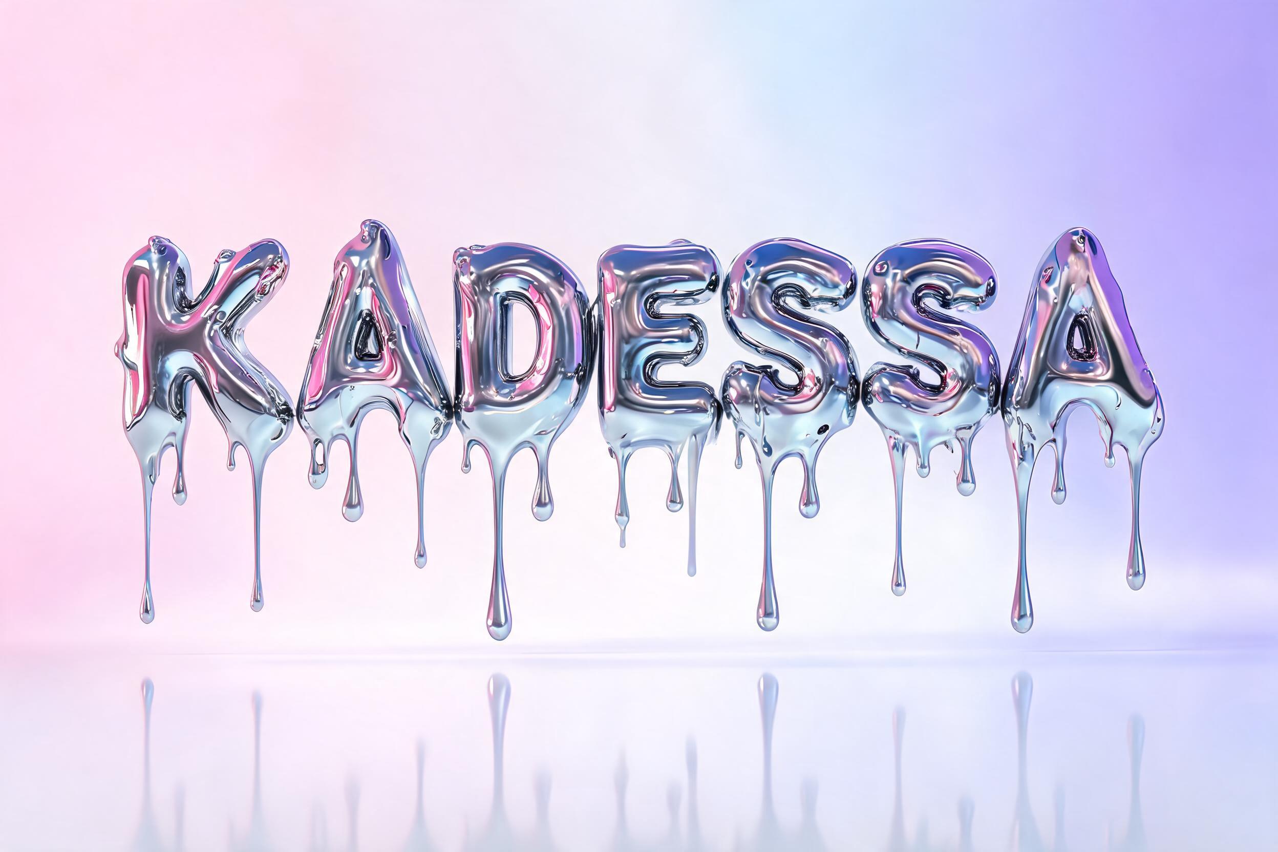 "Kadessa" — Y2k Liquid | AI Text Effect Generator
