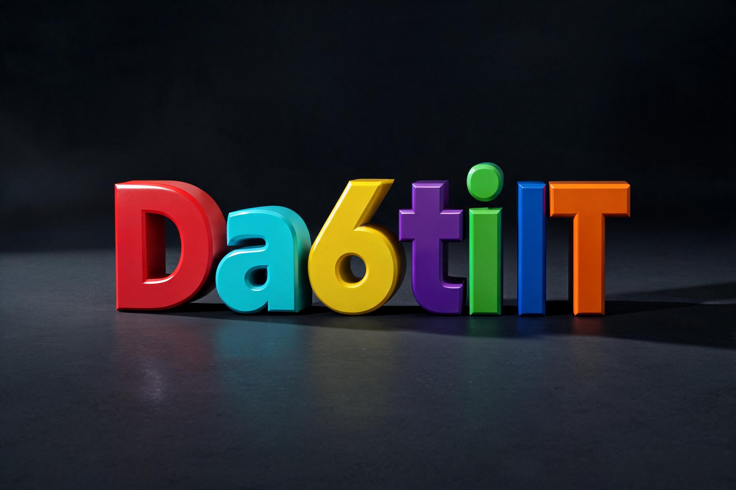 "Da6ti IT" — 3d Bold | AI Text Effect Generator